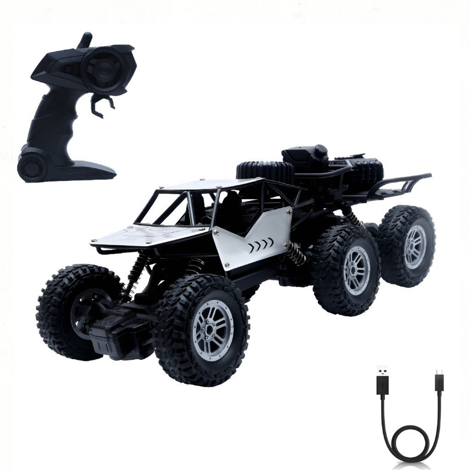 Wonder Remote Control Smoke Rock Crawler 6x6 Wheels - Image 1