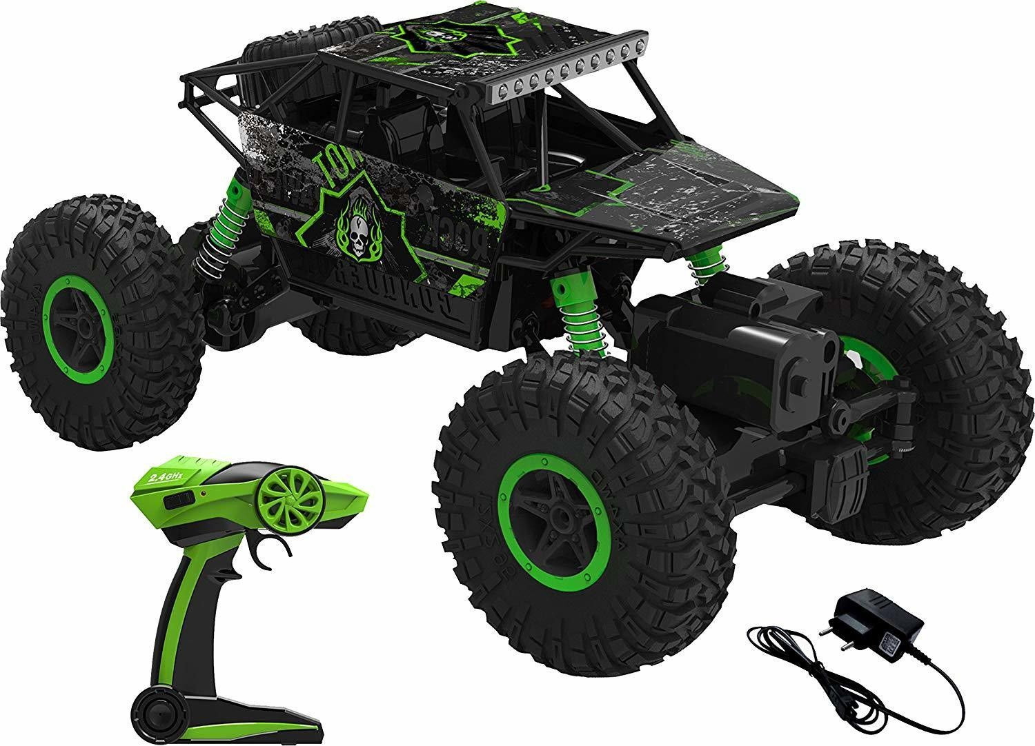 Image of SNISH SIGNATURE 1:18 Rechargeable 4Wd Rally Car Rock Crawler R /C Monster Truck Blue-R80 (Multicolor)