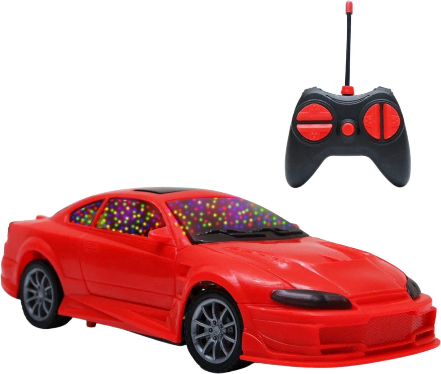 Image of Flytek Rechargeable rc car drift remote control car drift rc car with light (Red-Black)