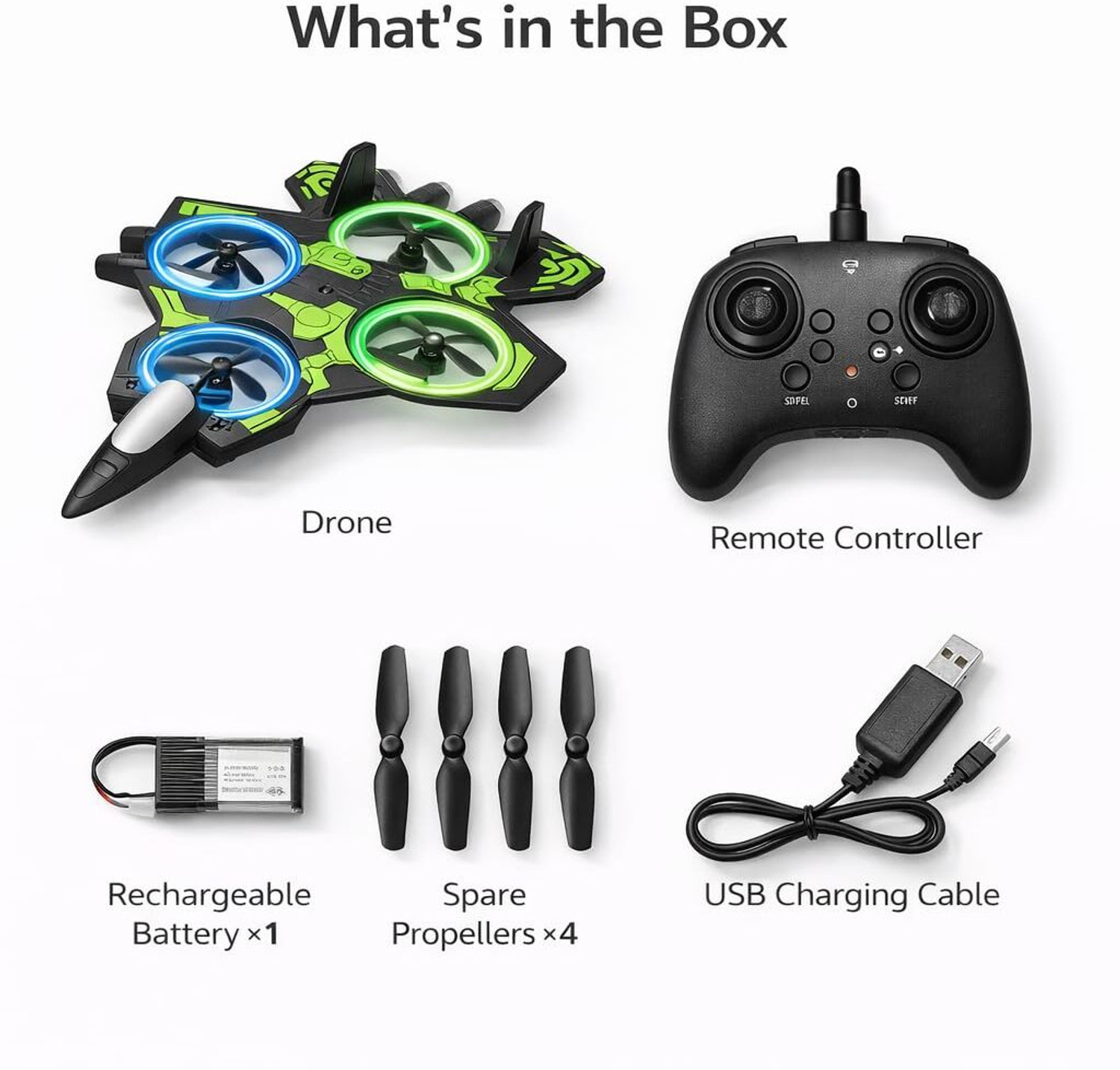 Image of JB'S LAND Indoor RC Flying Drone (Green & Black)