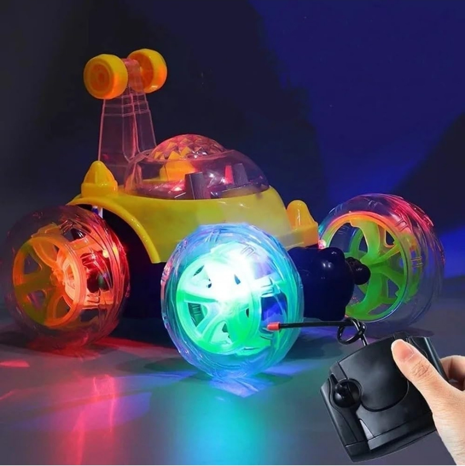 Image of mastidrive Remote Control Stunt Car for Kids (Yellow)