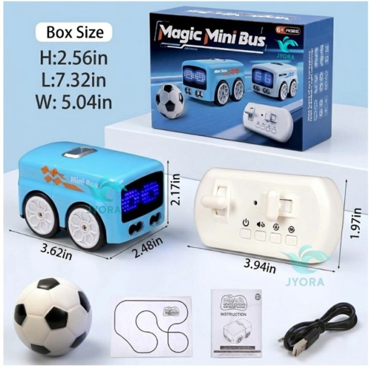 Image of Wonderbox Magic Sensor Bus RC Toy | Obstacle Avoid | LED | Boys Girls (Multicolor)