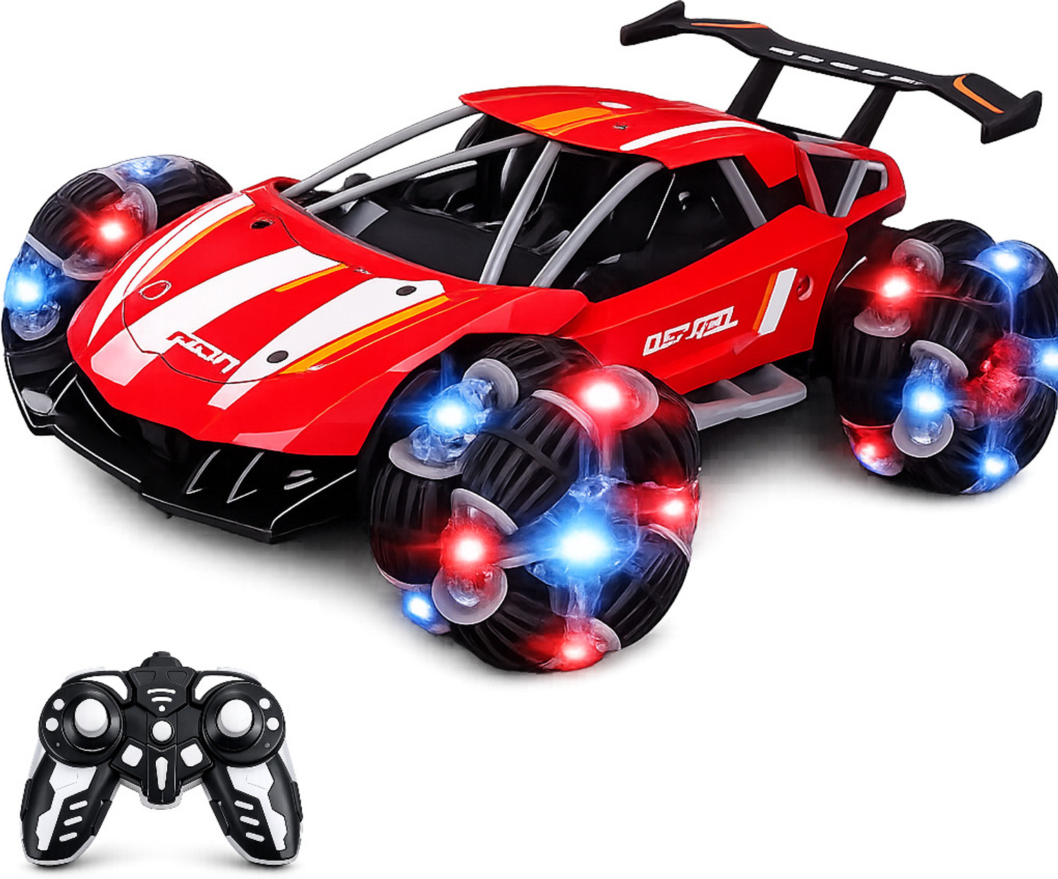 Image of BAIRNINO Rechargeable LaFerrari Door Opening Remote Control Drift Car with LED Headlight (Red)