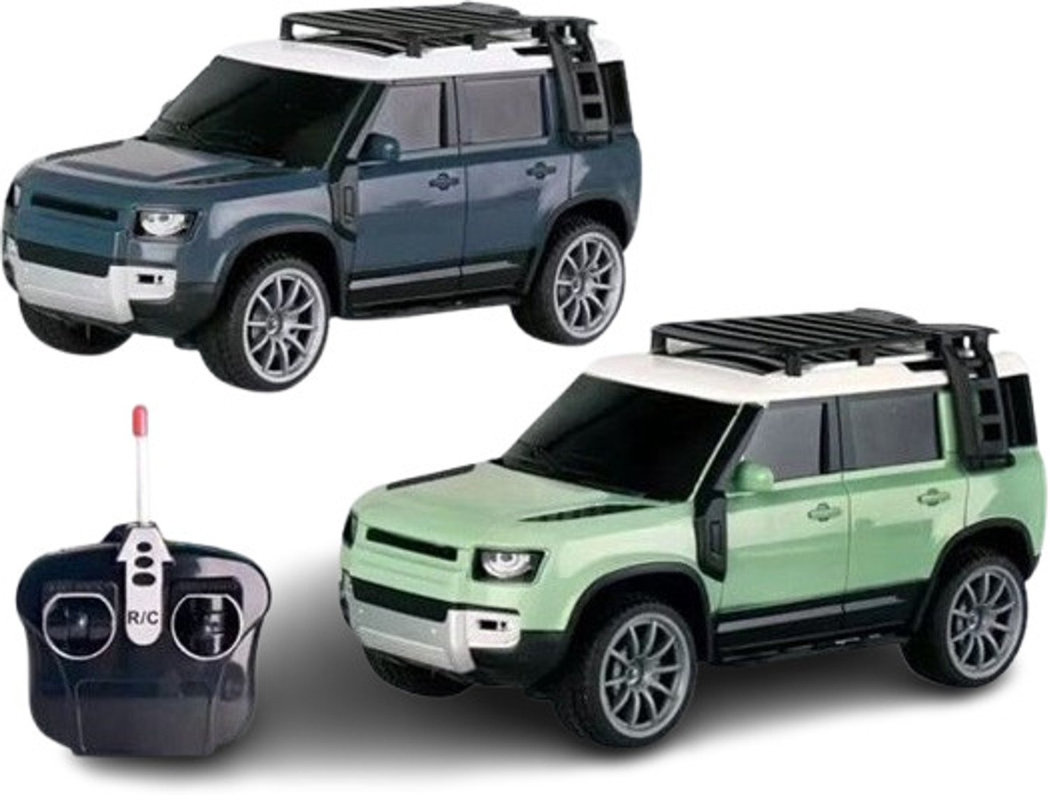 Image of RR ENTERPRISE TOYS Remote Control Defender Car - 4Wd High-Speed Off-Road Rechargeable Battery (Green)