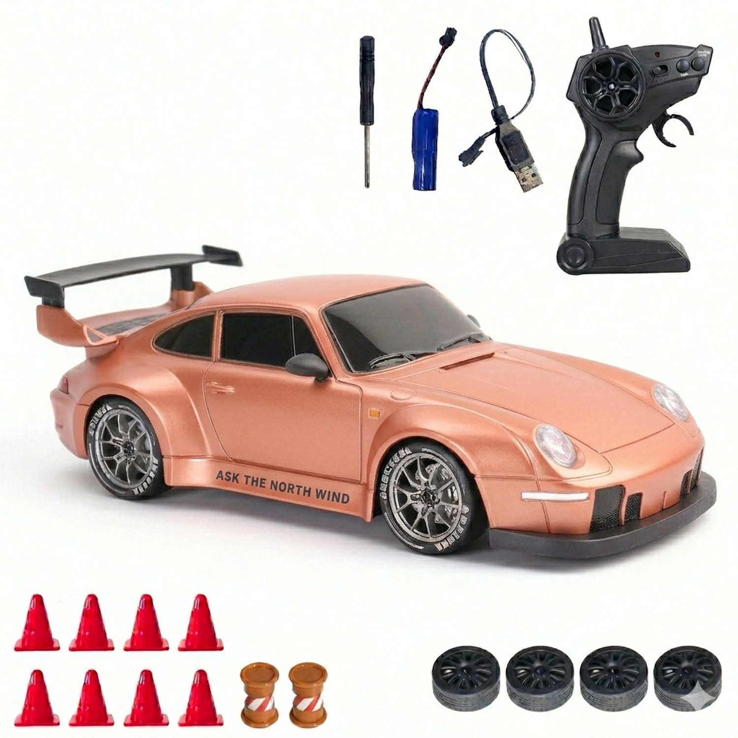 Image of Flytek Rechargeable drift rc car 4x4 rc drift car remote control car 4x4 car for adults (Pink)