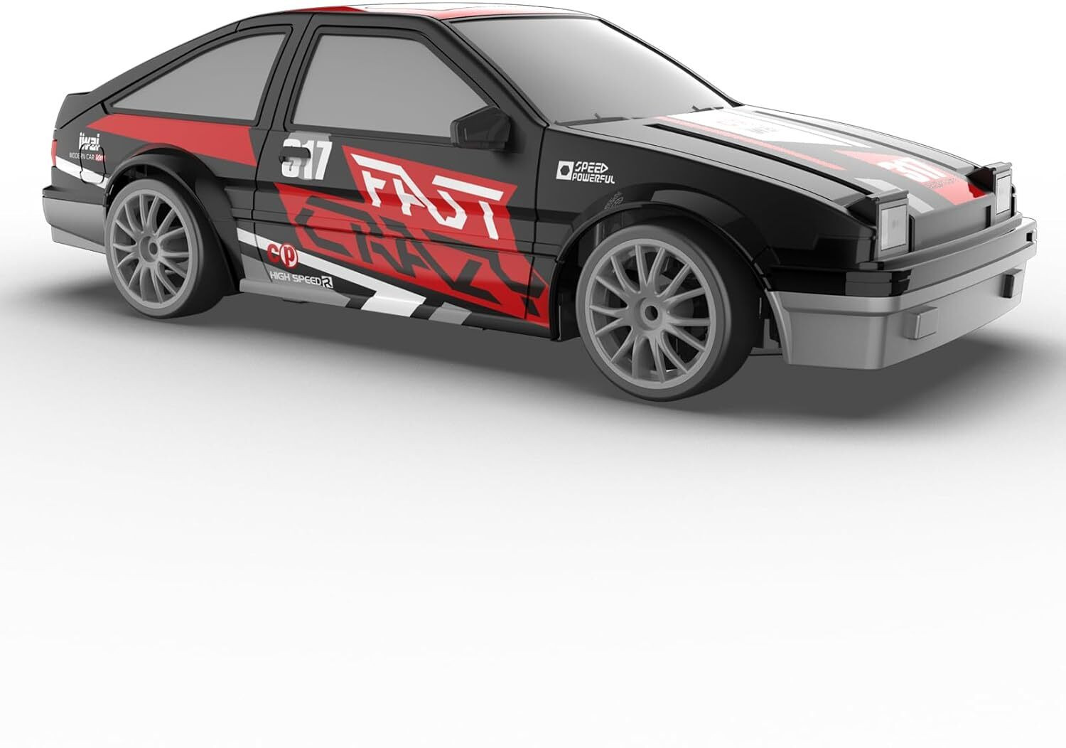 Image of Flytek Rechargeable rc car drift remote control car drift rc car with light (Red-Black)