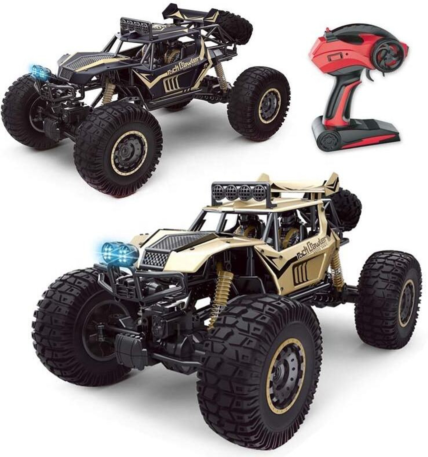 Image of Rock Crawler RC Car 1 8 Scale 4WD (Beige)