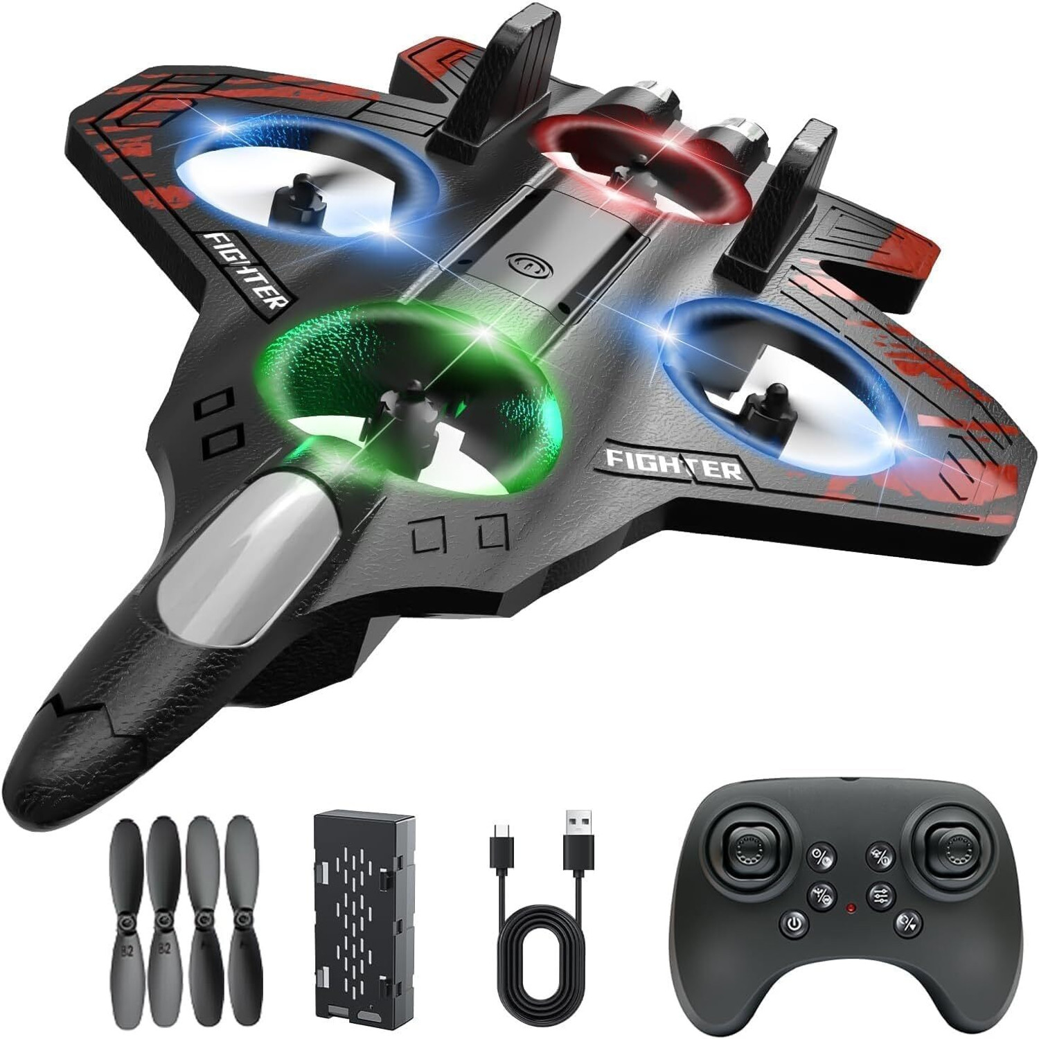 Image of BABYRAINBOW Foam Remote Control RC Planes for Kids, RC Airplane (Multicolor)