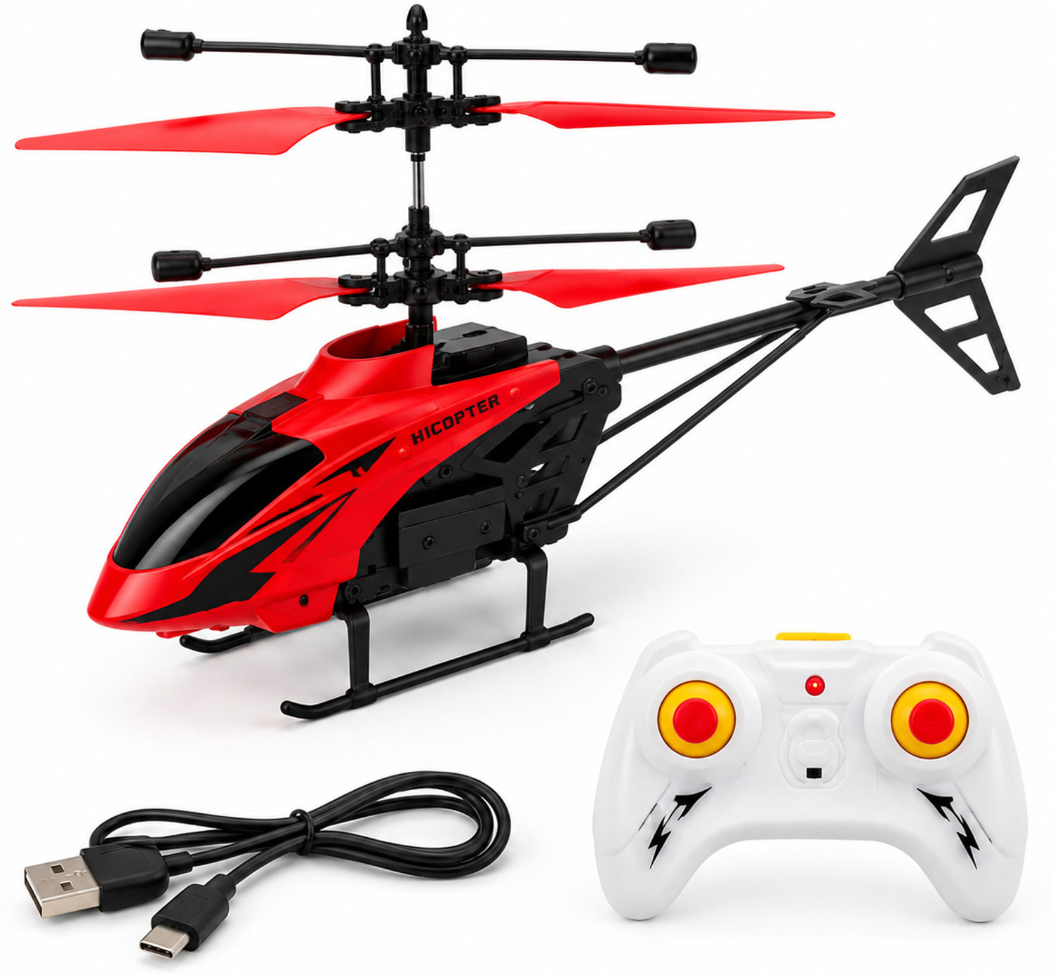 Image of Viraan RC Glider Plane LED Light EPP Foam Aircraft Toy for Boys Girls Adults (Black)