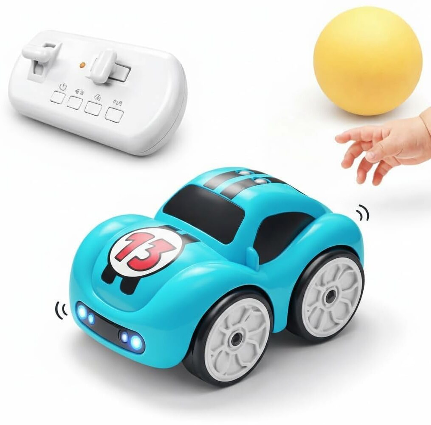 Image of Wonderbox Magic Sensor Bus RC Toy | Obstacle Avoid | LED | Boys Girls (Multicolor)