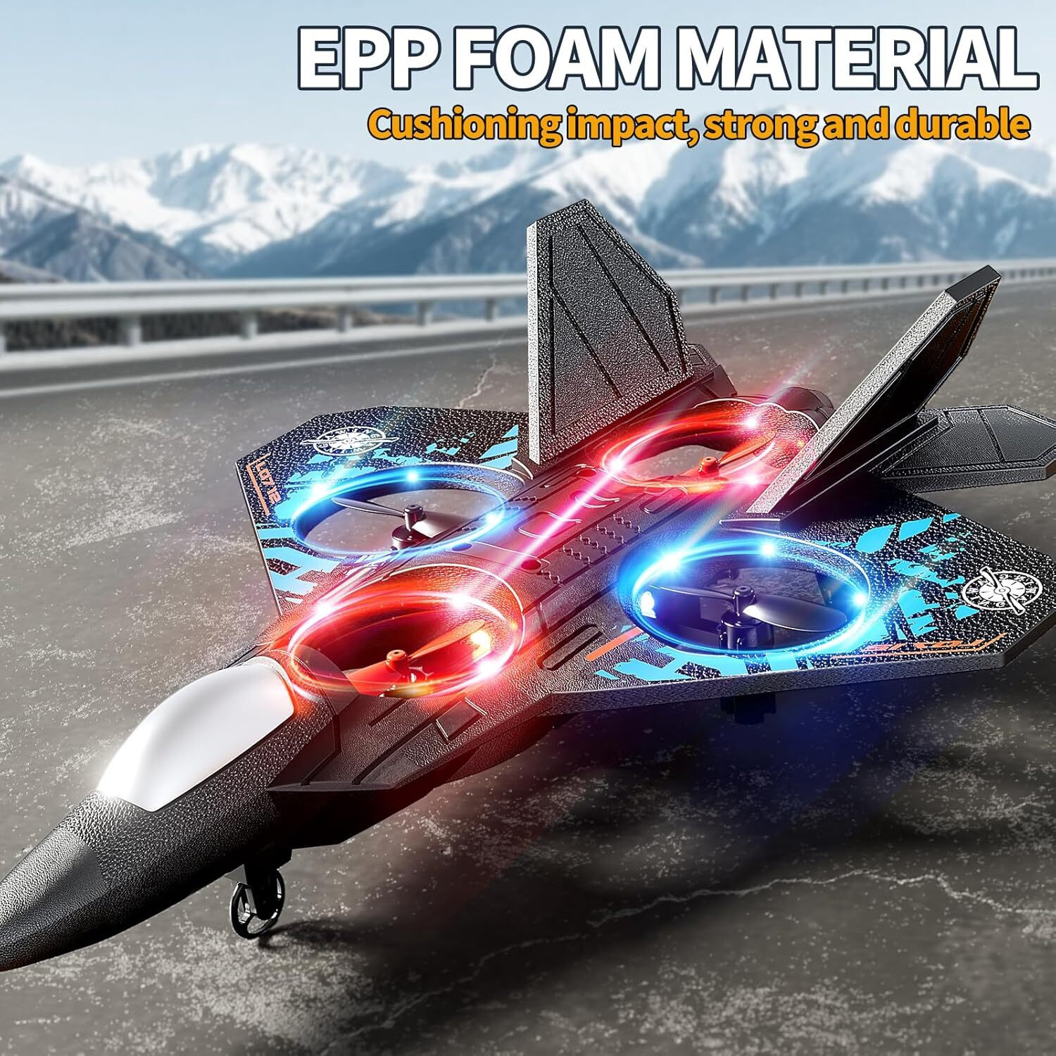 TECHEL Buy Best Remote Control Star Fighter Jet Plane with LED Lights JSW13 (Multicolor) - Image 1