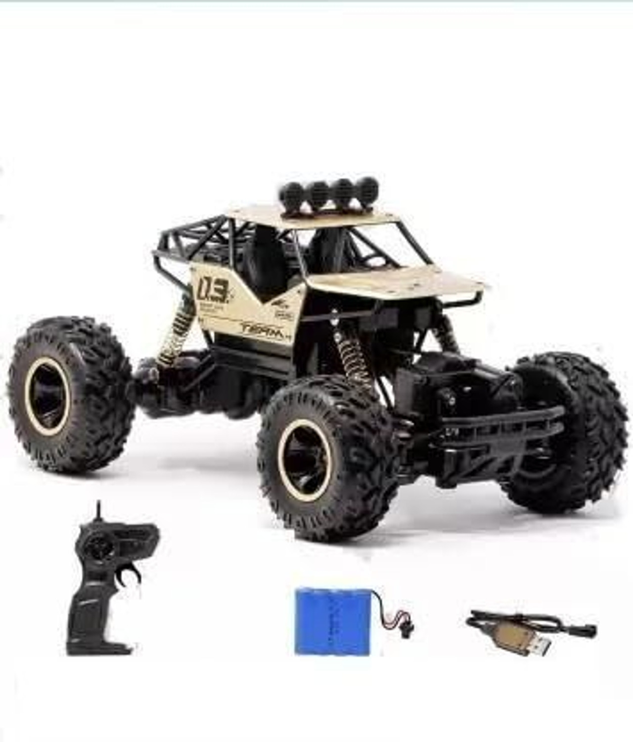 Image of SNISH SIGNATURE 1:18 Rechargeable 4Wd Rally Car Rock Crawler R /C Monster Truck Blue-R80 (Multicolor)