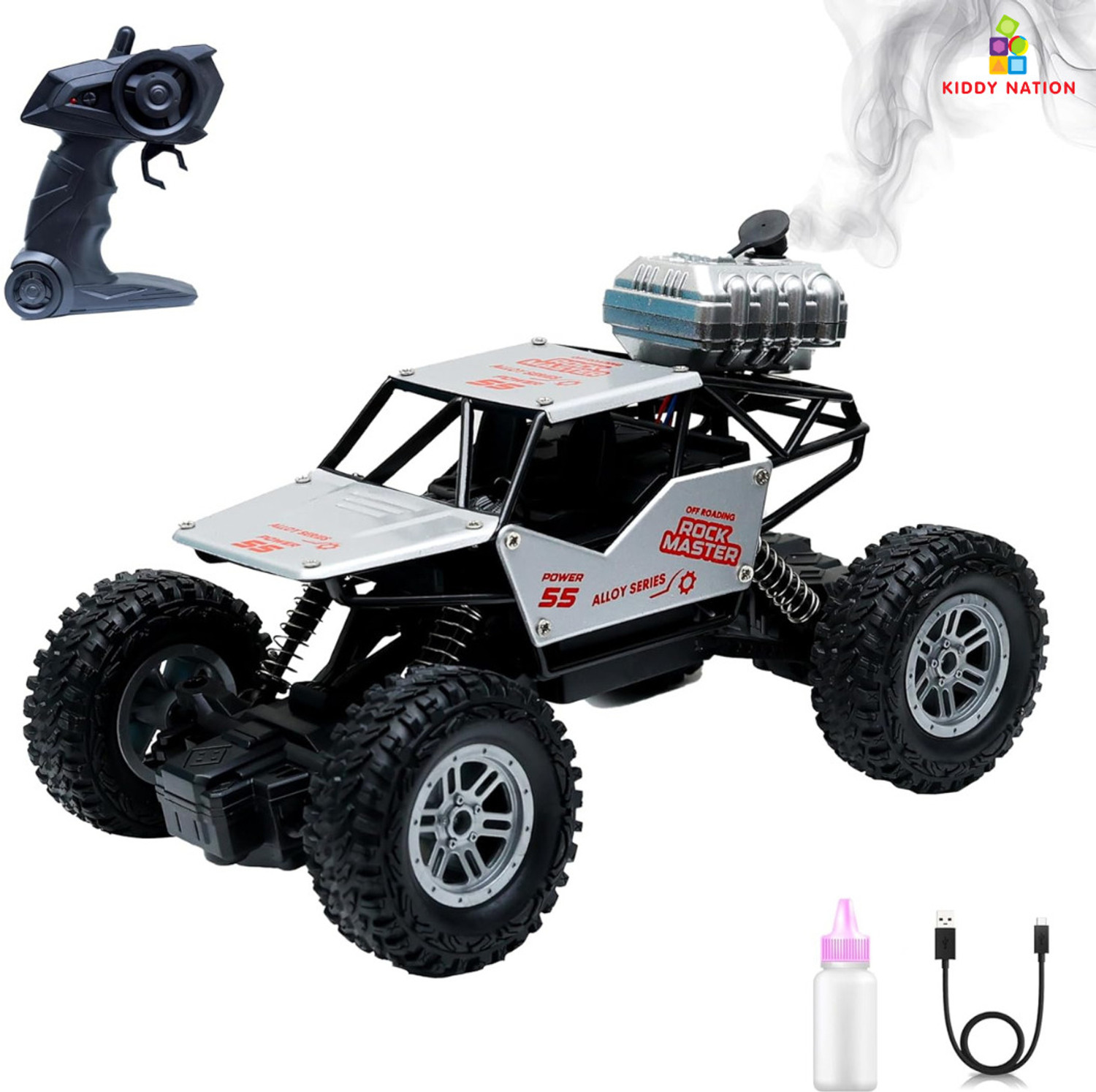 Image of SNISH SIGNATURE 1:18 Rechargeable 4Wd Rally Car Rock Crawler R /C Monster Truck Blue-R80 (Multicolor)