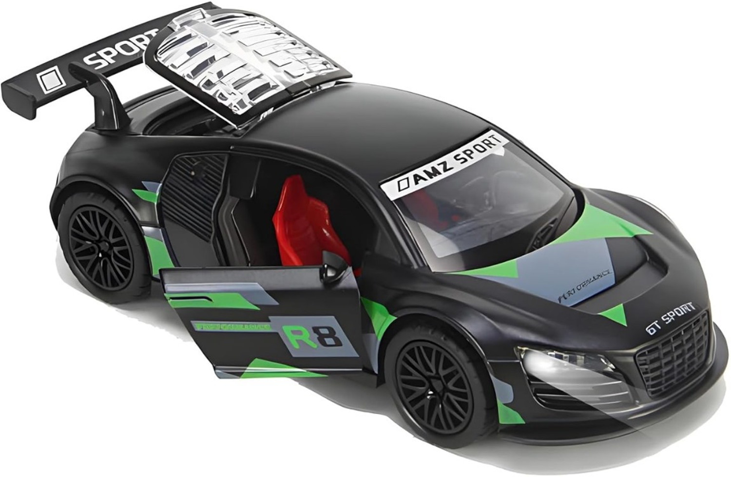 Image of Dillimart Audi R8 Diecast Metal Car - 1:36 Scale Toy, Openable Door & Hood, Pullback (Multicolor, Pack of: 1)