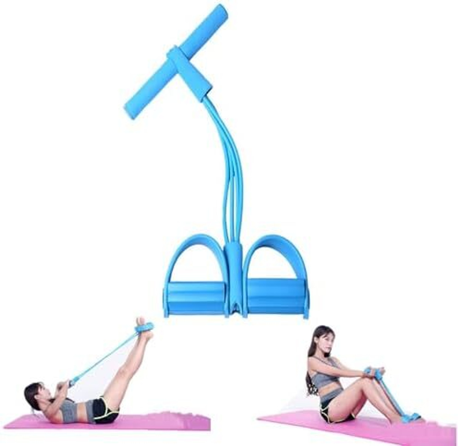 Image of BoldFire Combo Rubber Bands for Fitness Exercise Resistance Tube with gripper Resistance Tube (Blue)