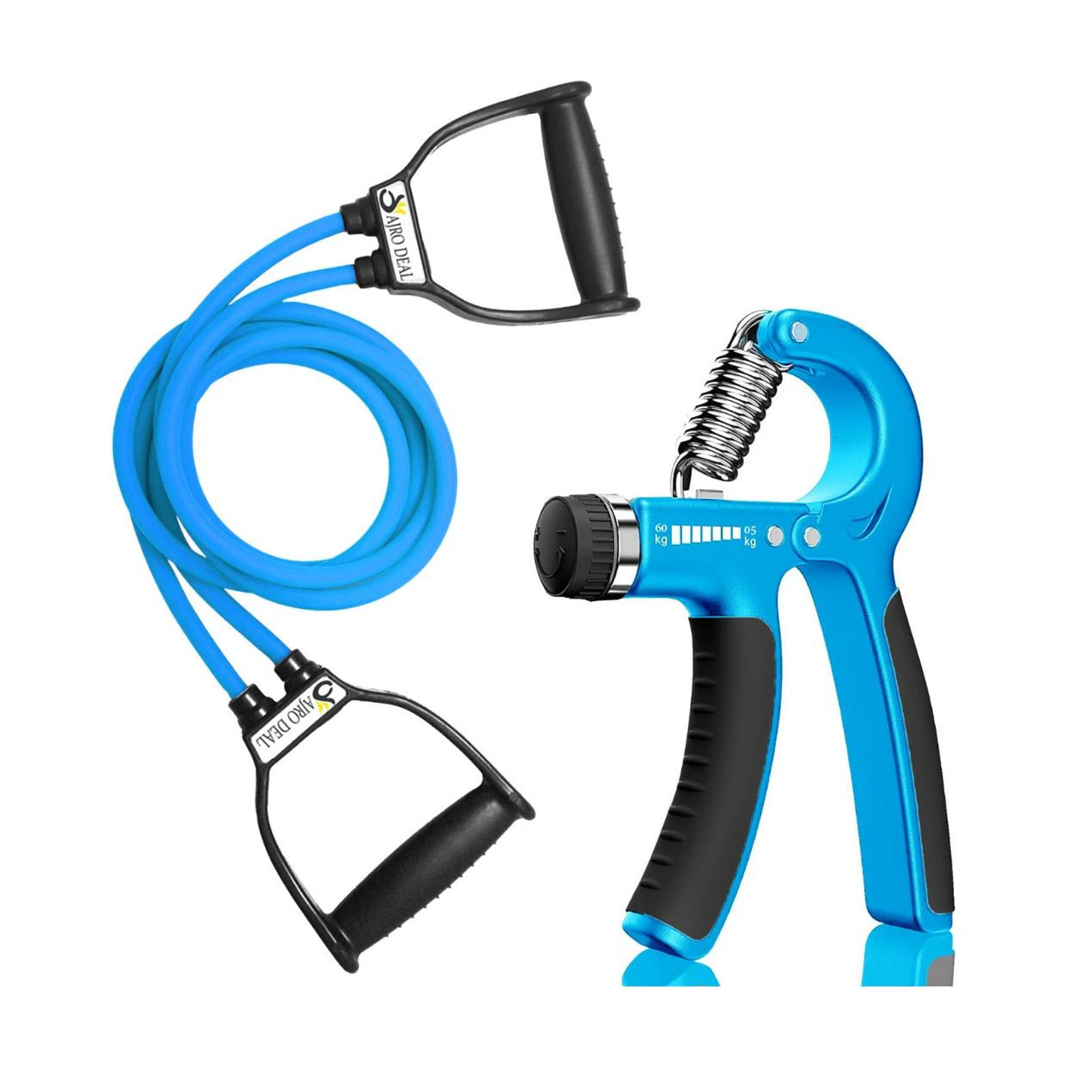 AJRO DEAL Combo of 2 Resistance Tubes & Hand Grip - Image 1