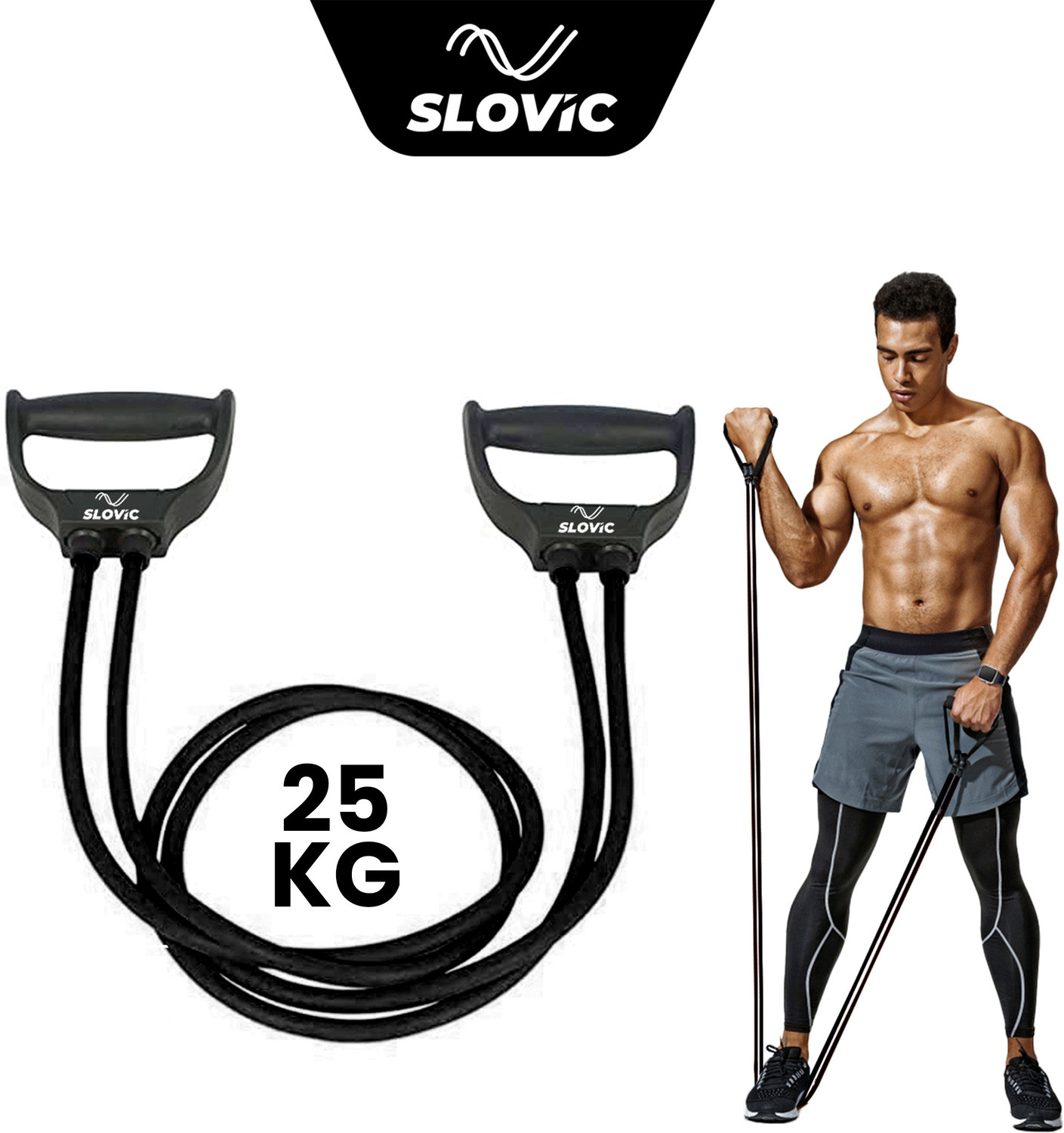 SLOVIC Exercise & Stretching Resistance Band Set - Image 1