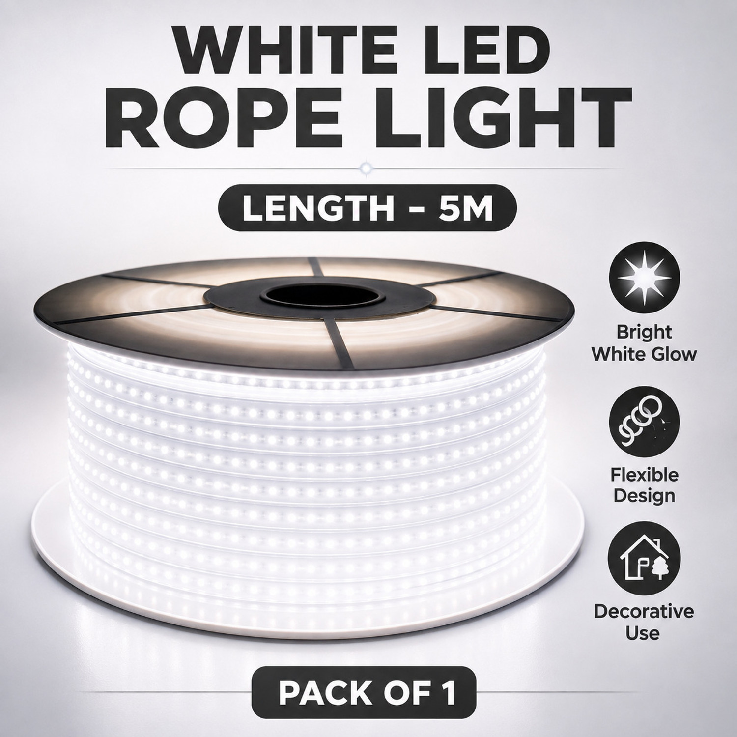 Image of spark world 1200 LEDs 3 m Yellow Steady Strip Rice Lights (Pack of 1)