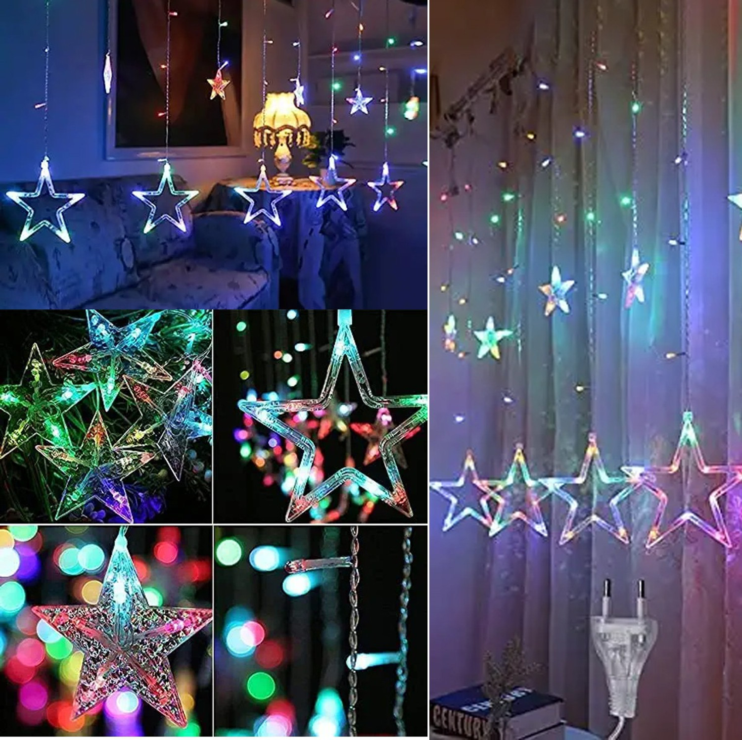 Image of Sensi 138 LEDs 2.5 m Multicolor Color Changing, Flickering Star Rice Lights (Pack of 1)