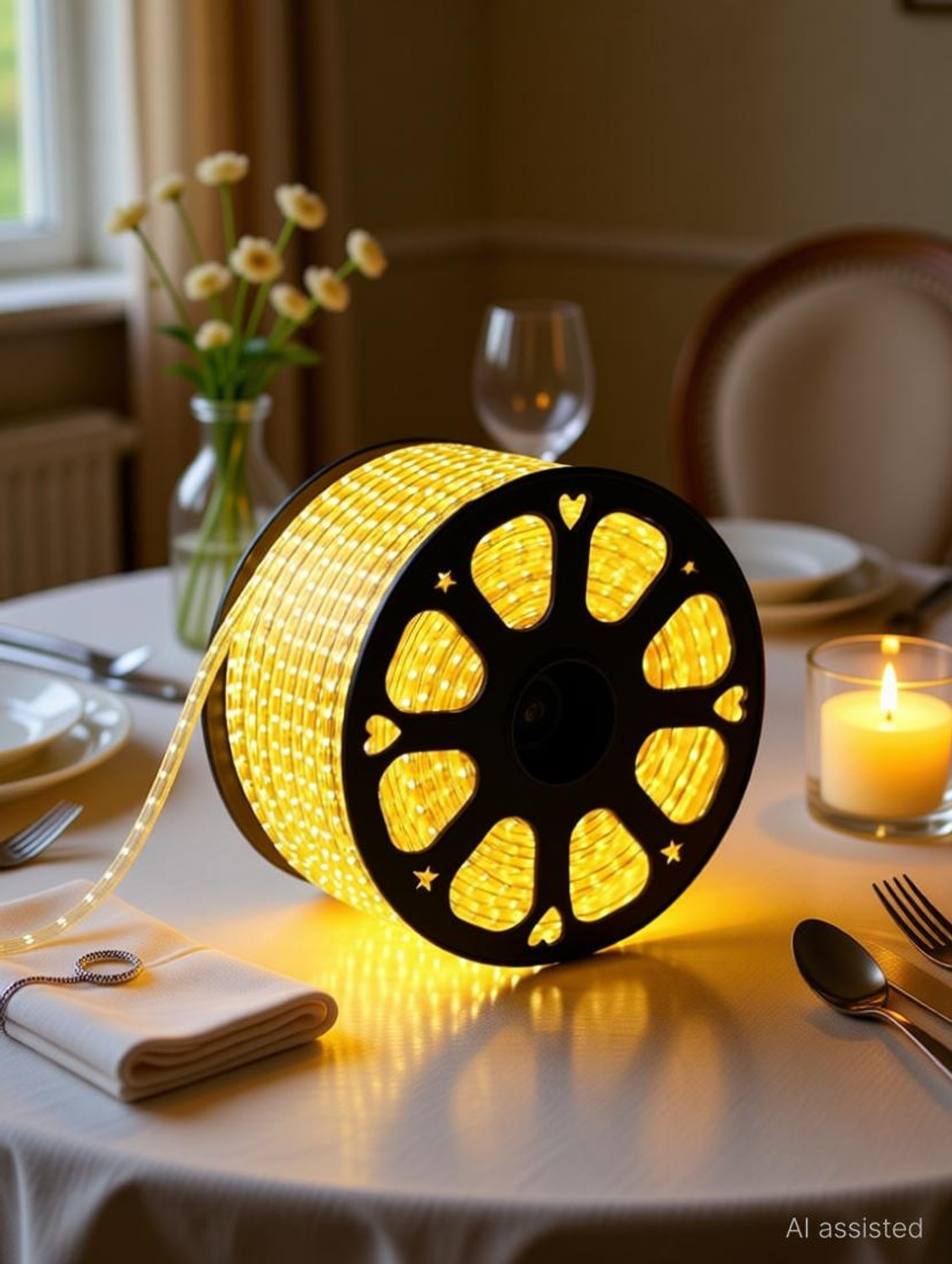 Image of spark world 1200 LEDs 2 m Yellow Steady Strip Rice Lights (Pack of 1)