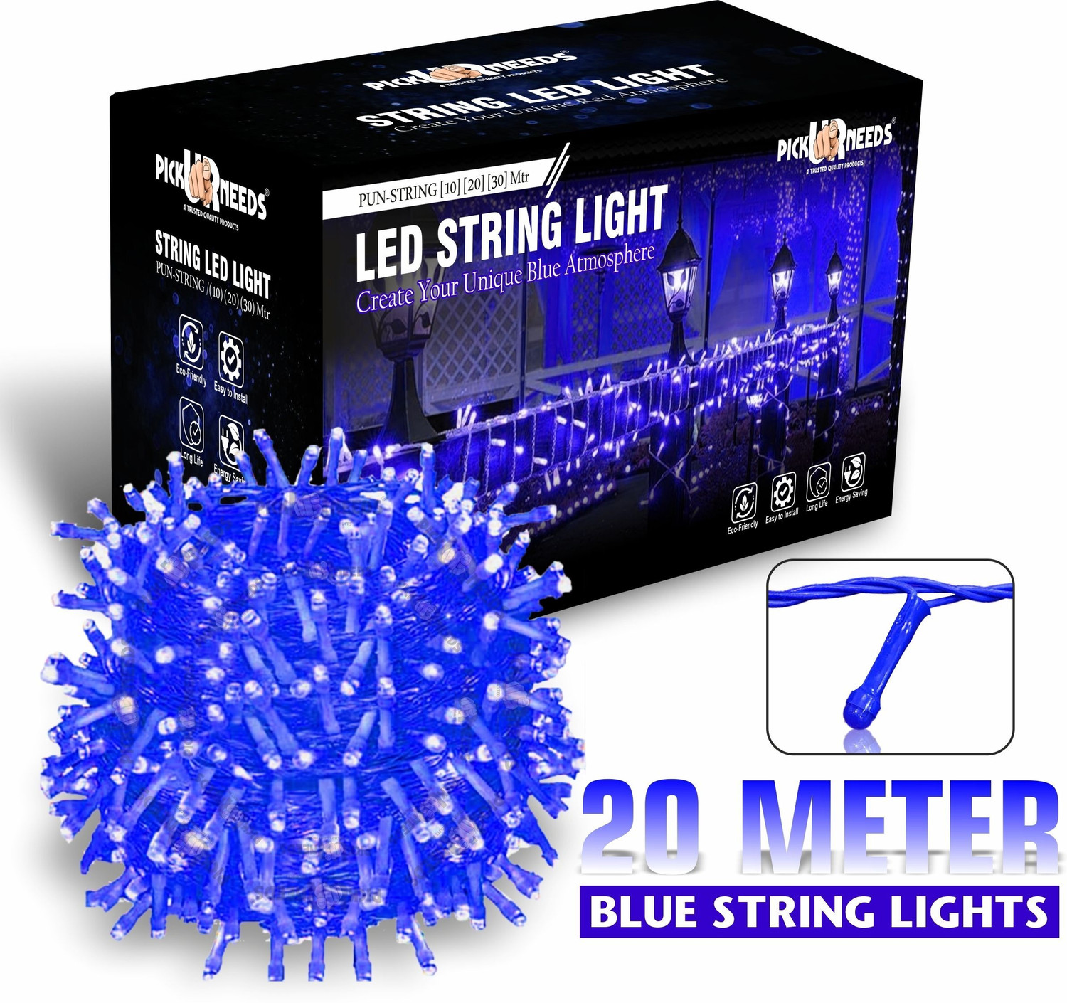Image of BMP 600 LEDs 5 m Multicolor Steady Strip Rice Lights (Pack of 1)