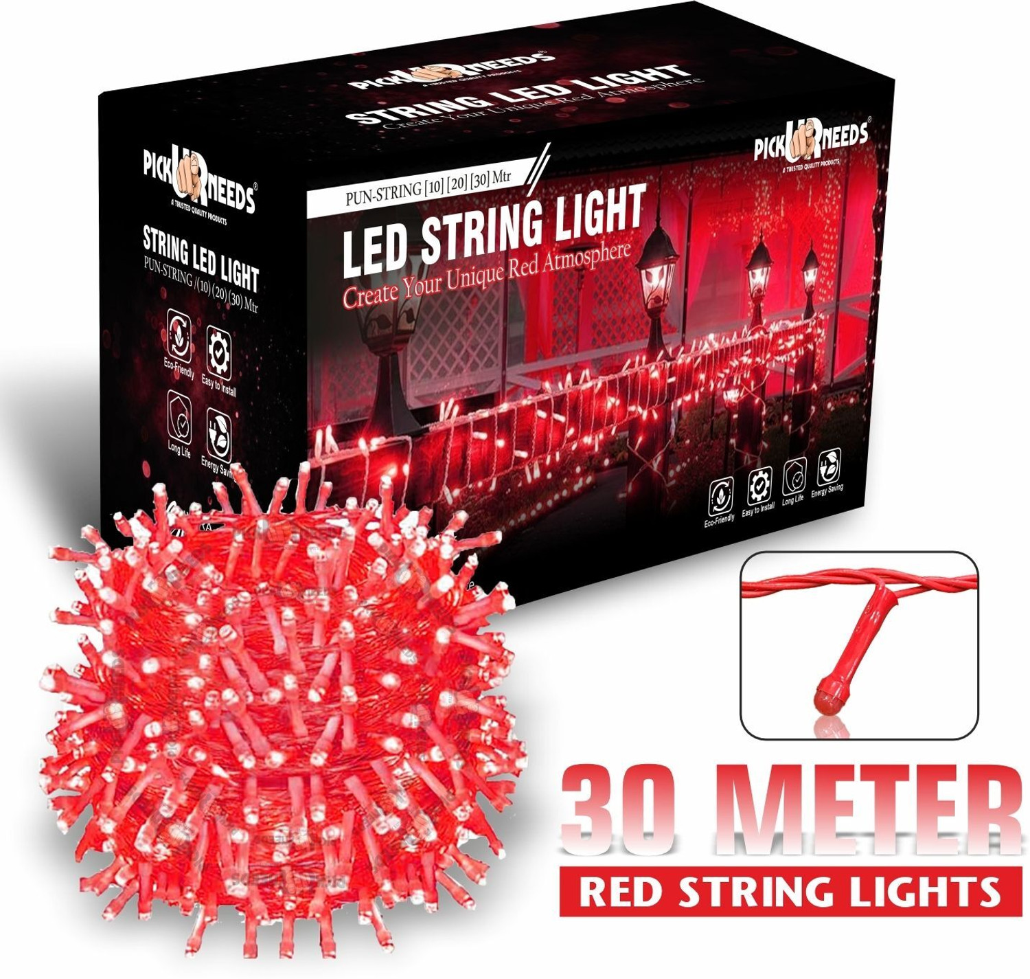 Image of BMP 600 LEDs 5 m Multicolor Steady Strip Rice Lights (Pack of 1)