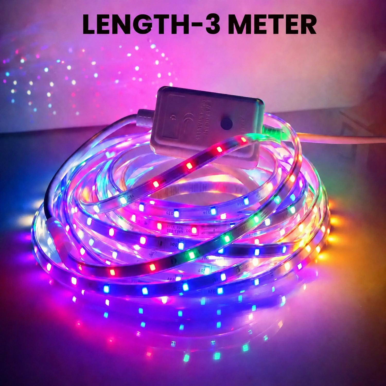 Image of spark world 1200 LEDs 3 m Yellow Steady Strip Rice Lights (Pack of 1)