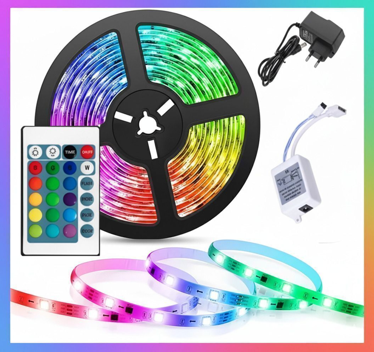 Image of Enormity 300 LEDs 4 m Multicolor Color Changing Strip Rice Lights (Pack of 1)