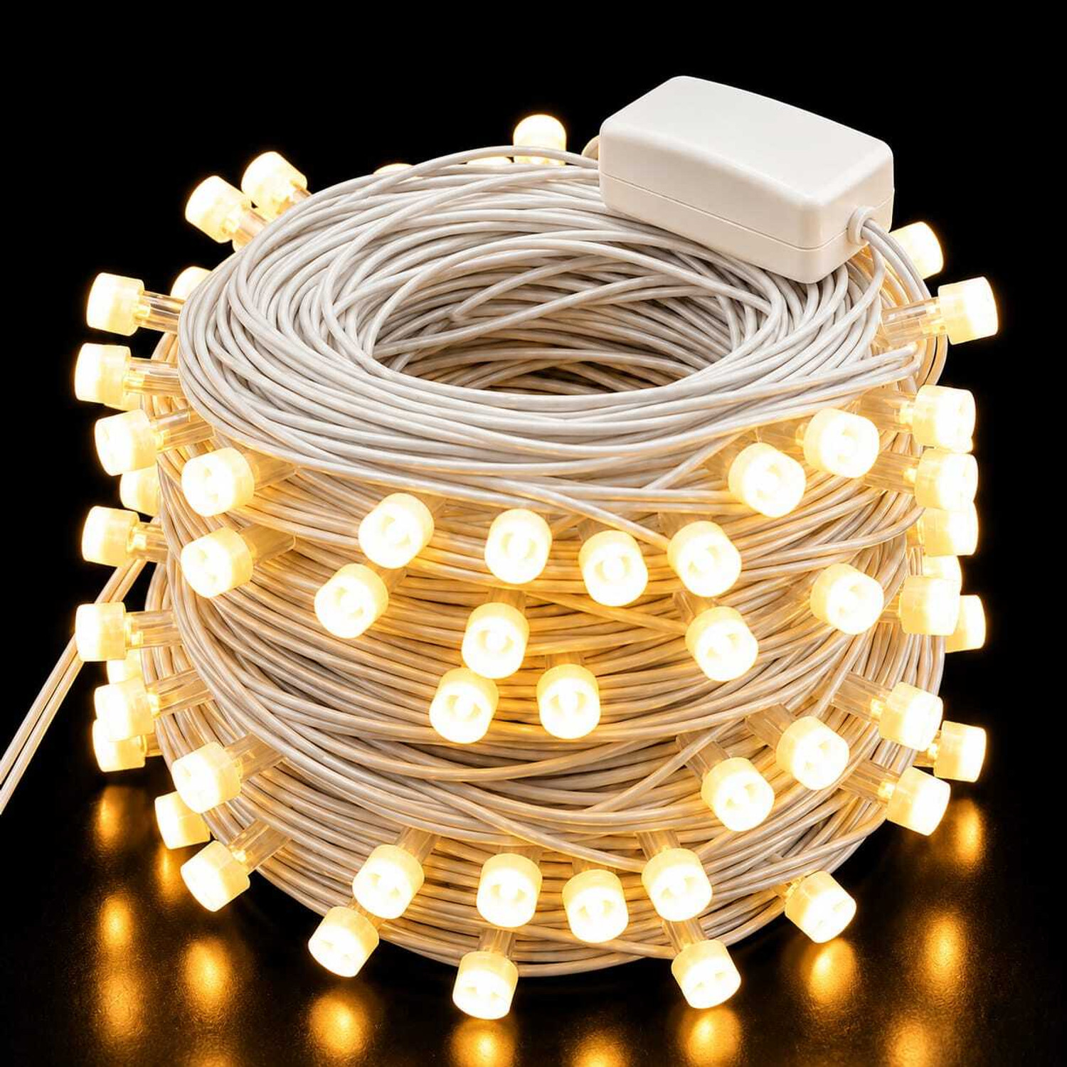 Image of spark world 1200 LEDs 5 m Yellow Steady Strip Rice Lights (Pack of 1)