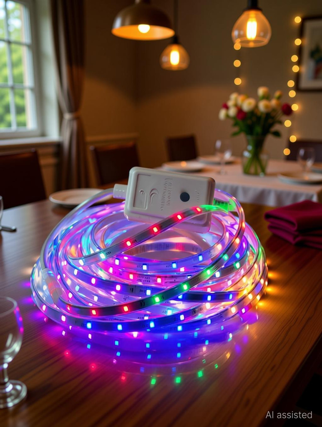 Image of spark world 1200 LEDs 2 m Yellow Steady Strip Rice Lights (Pack of 1)