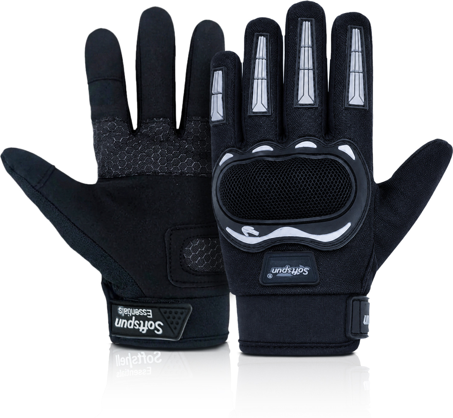 Image of aksmit Best Full Finger Motorcycle Rider Gloves Touchscreen Breathable Anti-Slip Red Riding Gloves (Red)