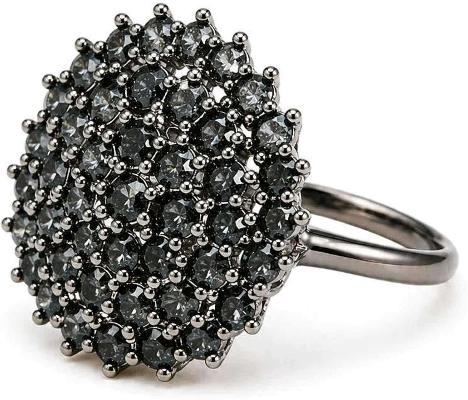 Image of AL Minza Stainless Steel Silver Plated Ring