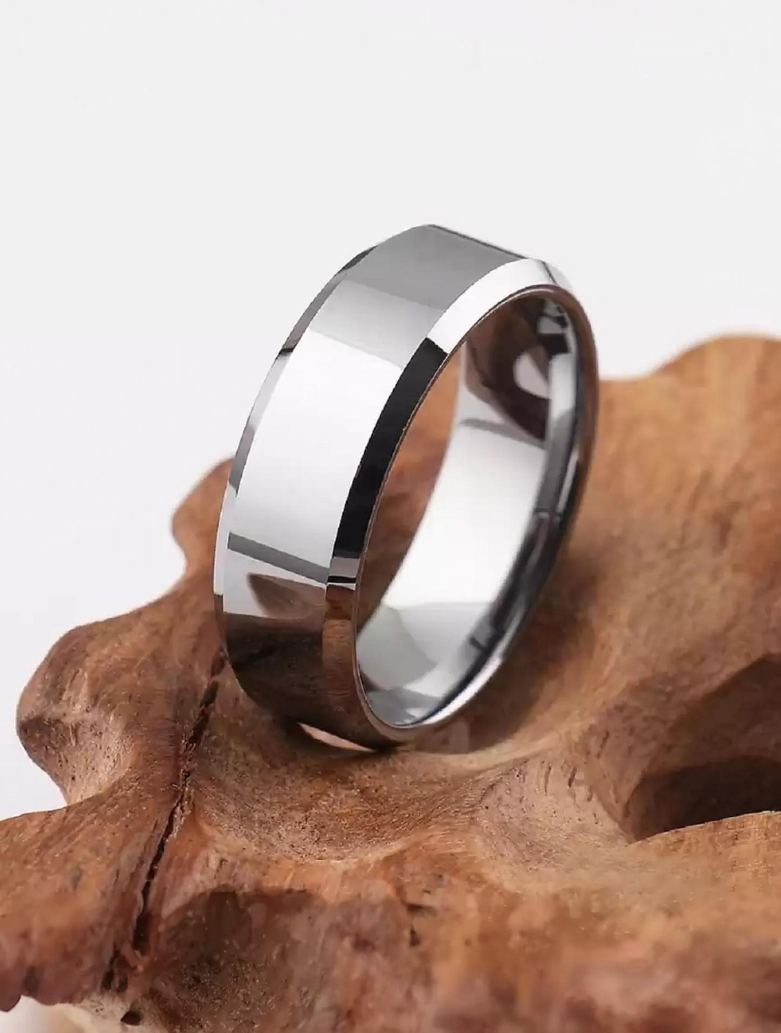Image of YELLOW CHIMES Metal Black Silver Plated Ring
