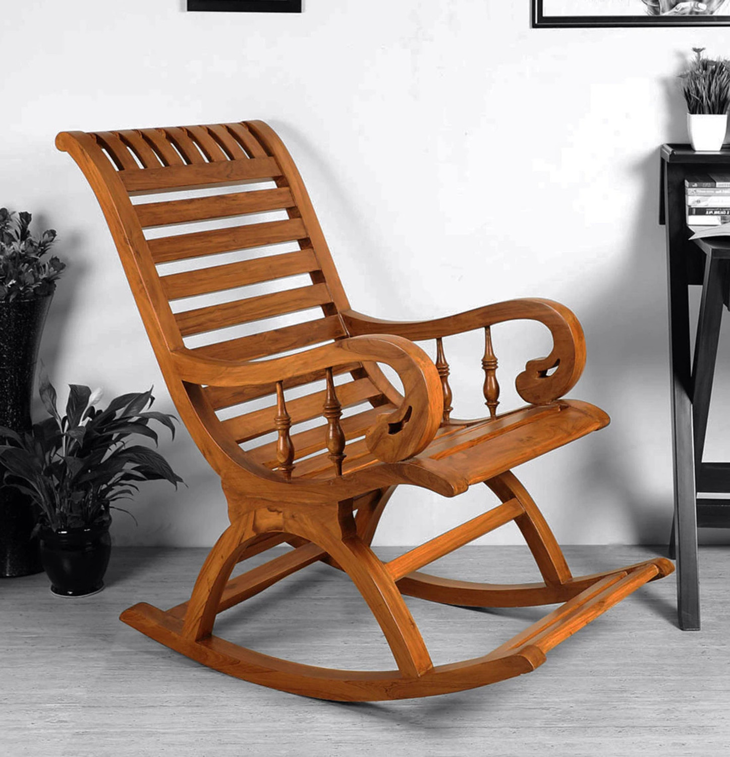Image of Nilkamal Metal 1 Seater Rocking Chairs (Finish Color - Grey, Pre-assembled)