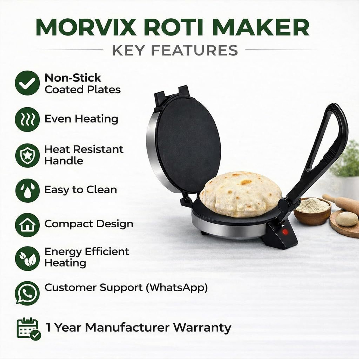 Image of OTC Electric Non Stick With 1 Year Warranty PRI-3 Roti and Khakra Maker
