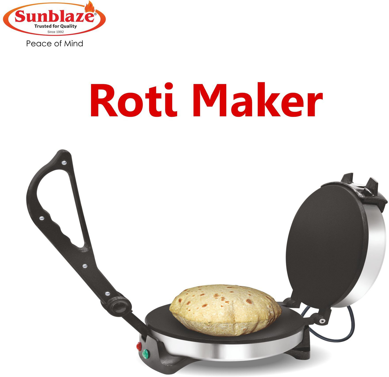 Image of Sunblaze Non Stick Electric 900 Watt Efficiency ISI Approved Roti and Khakra Maker