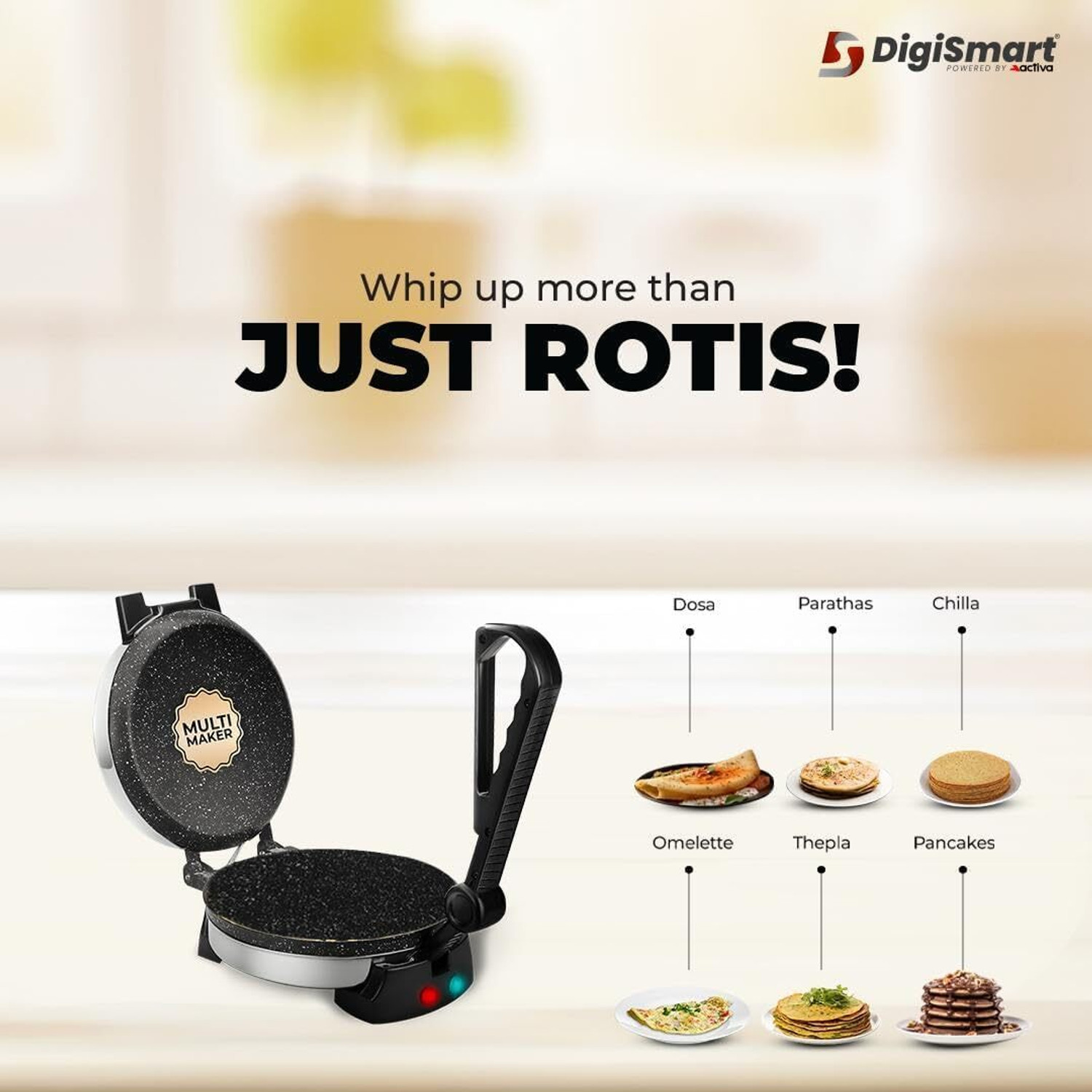 Image of DIGISMART Electric Multi Maker Automatic Super smooth Non-Stick Coating Cool Touch Handle Roti and Khakra Maker