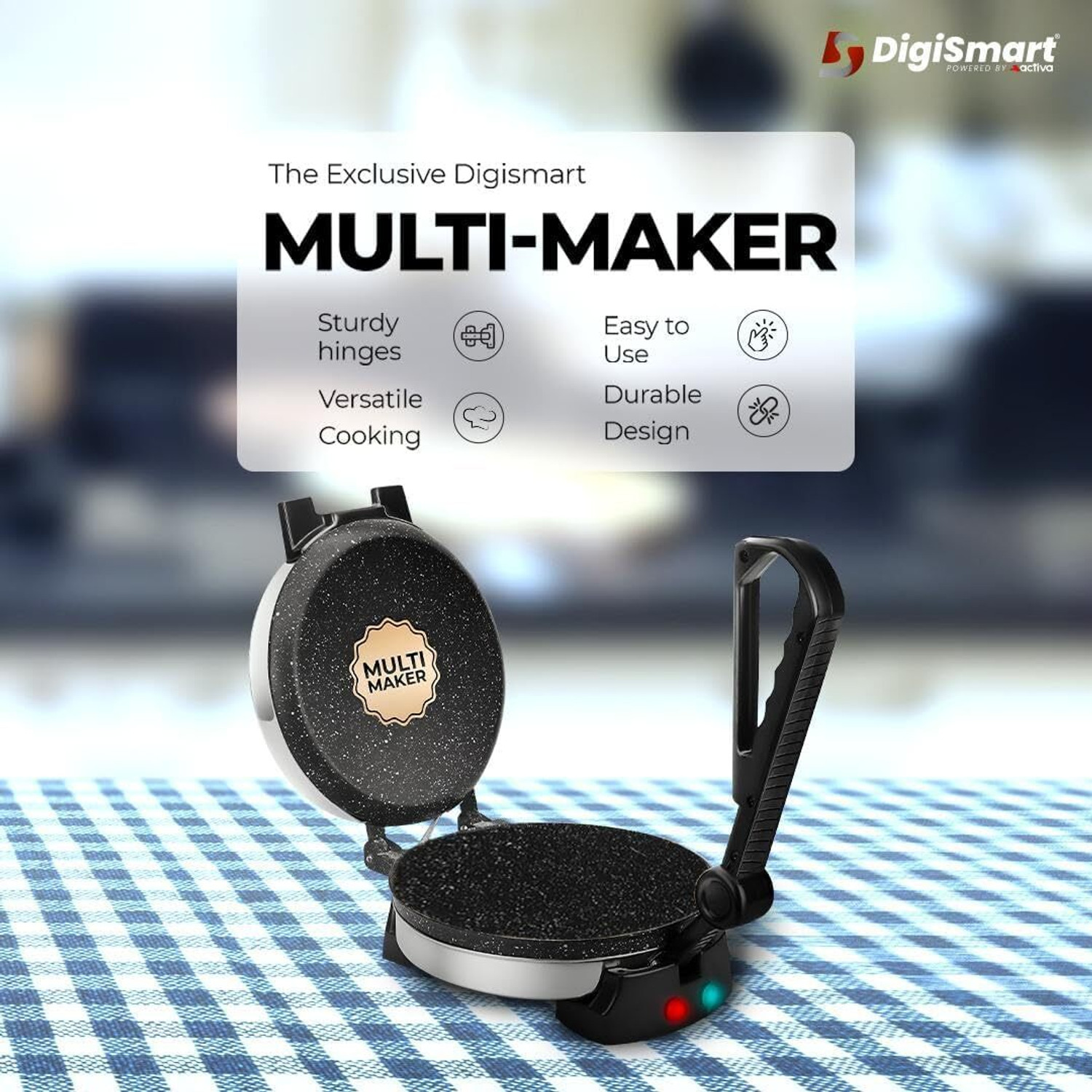 Image of DIGISMART Electric Multi Maker Automatic Super smooth Non-Stick Coating Cool Touch Handle Roti and Khakra Maker