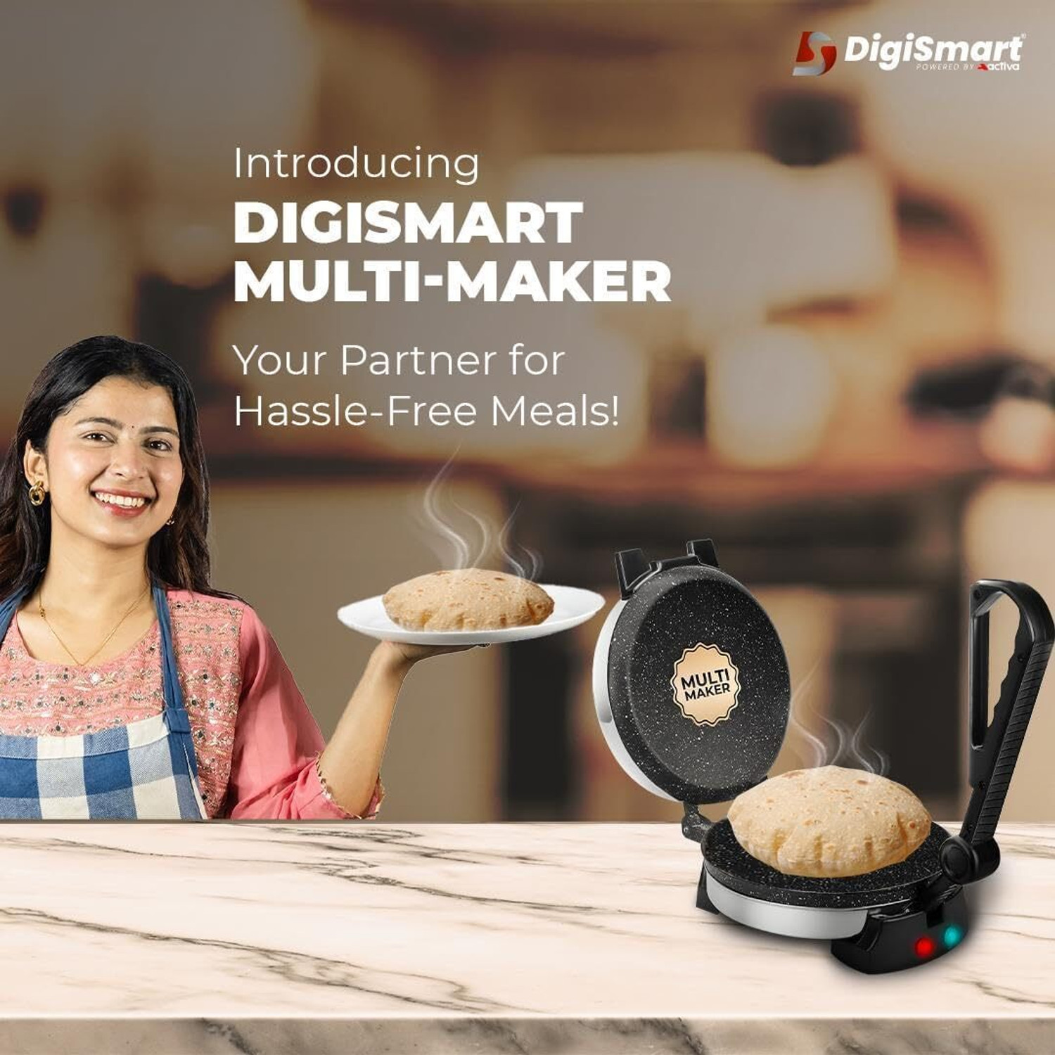 Image of DIGISMART Electric Multi Maker Automatic Super smooth Non-Stick Coating Cool Touch Handle Roti and Khakra Maker