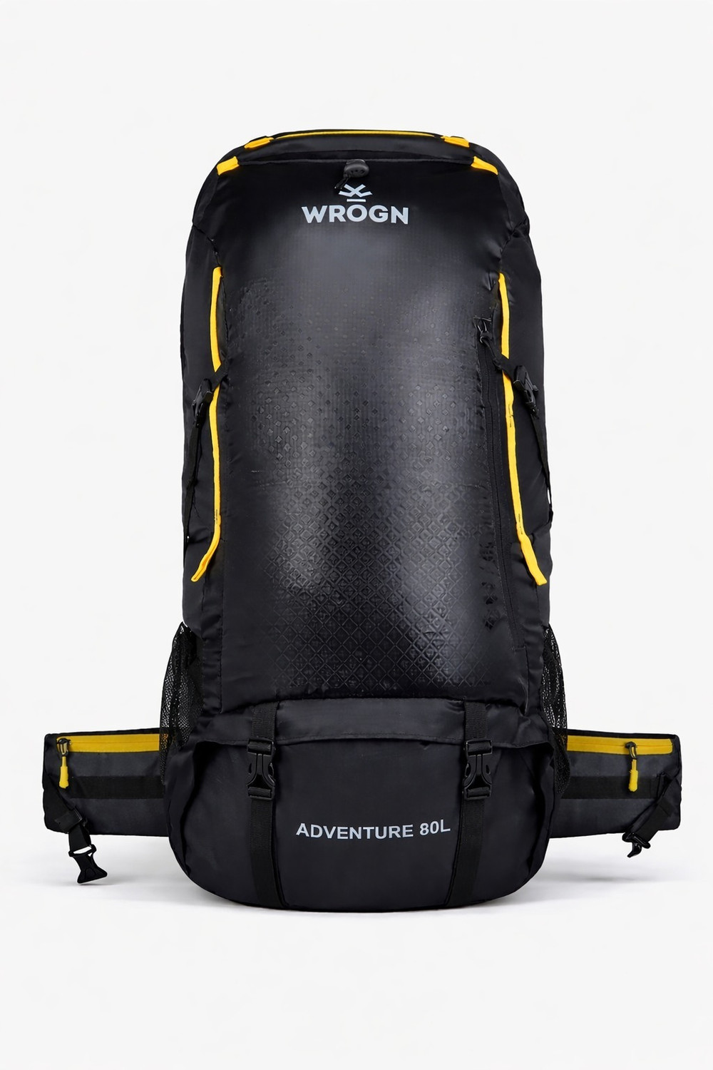 Image of WROGN travel bag tourist bag trekking bag rucksacks for men (S-72) Rucksack - 72 L (Green, Black)