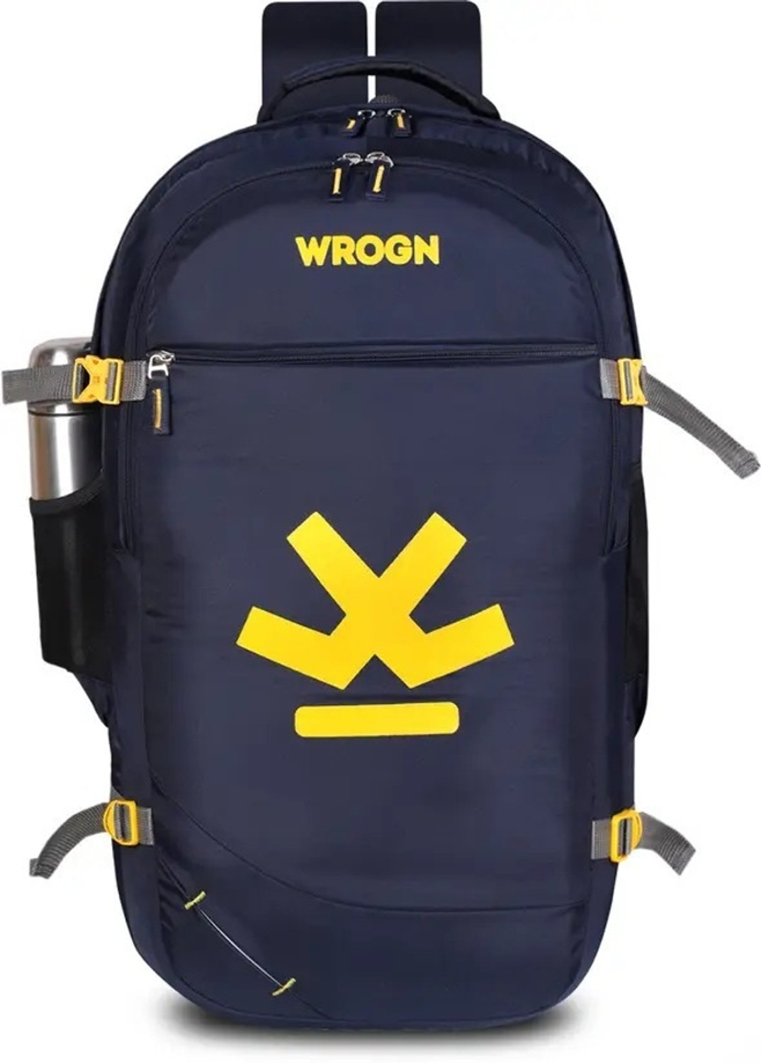 Image of WROGN travel bag tourist bag trekking bag rucksacks for men (S-72) Rucksack - 72 L (Green, Black)
