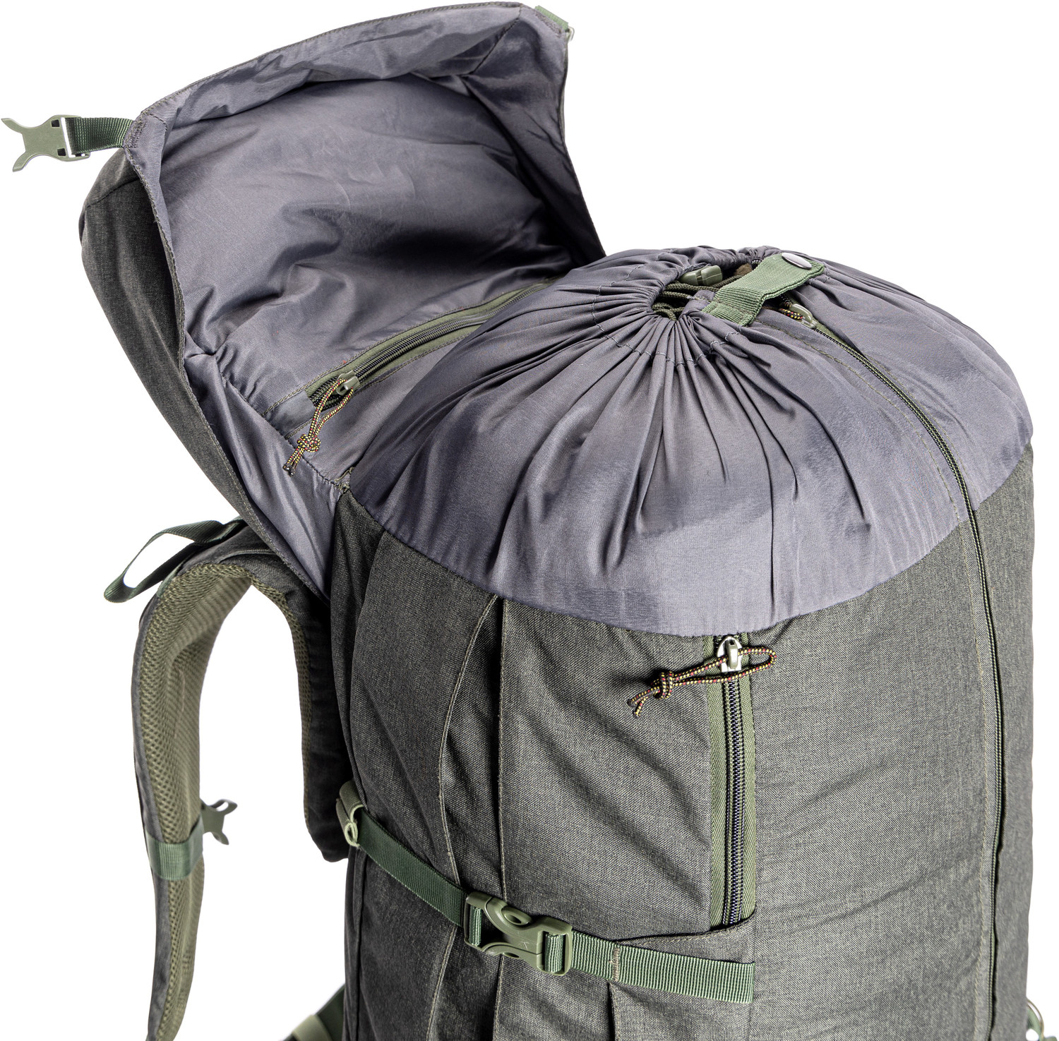 Image of Tripole Terra Backpacking and Trekking Rucksack with Front Opening, Rain Cover Rucksack - 50 L (Green)