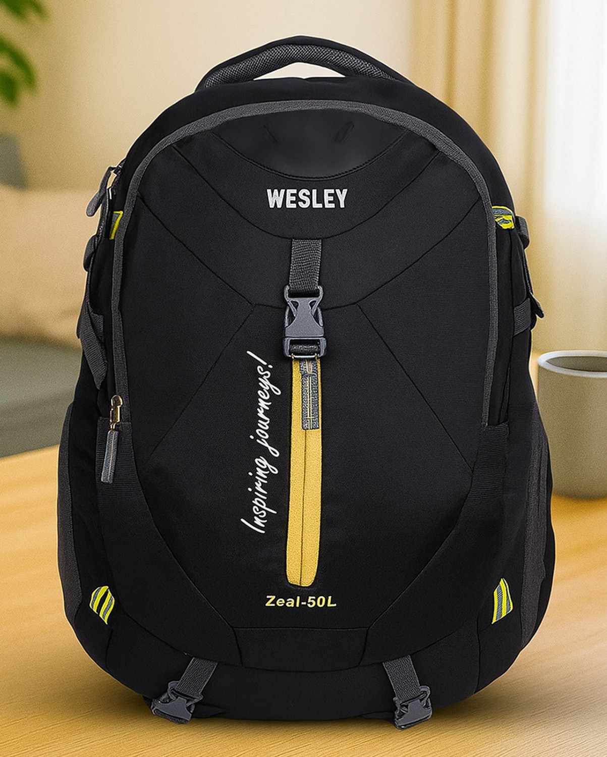 Image of Smartlook Travel for Outdoor Sport HikiIng bag blue Waterproof Backpack (BLACK, 70 L) Rucksack - 50 L (Black)