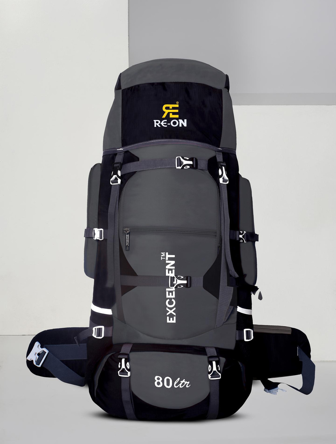 Re-On Trekking Bag Hiking 80L Black - Image 1