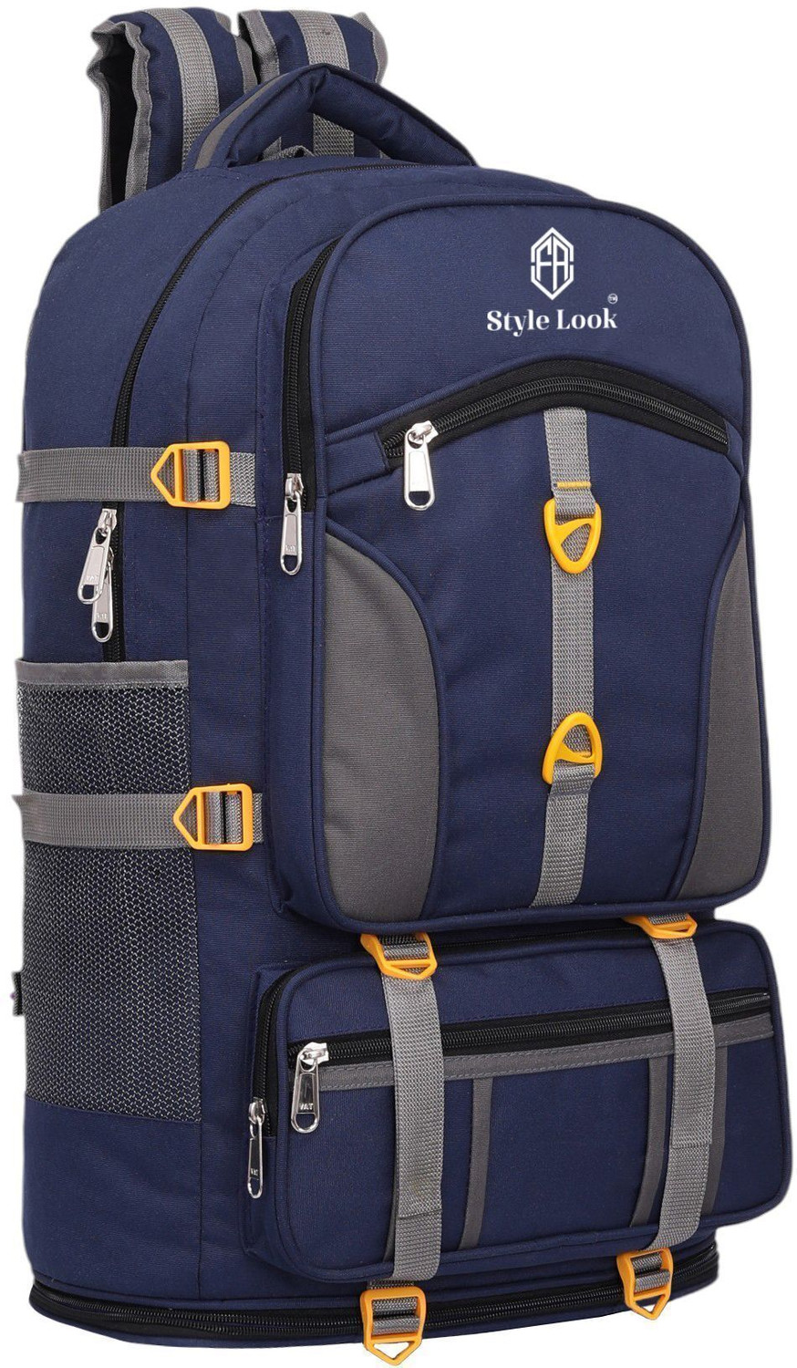 Image of WROGN Trekking Rucksack for Travel - Waterproof, Lightweight & Spacious Pack Rucksack - 75 L (Black)