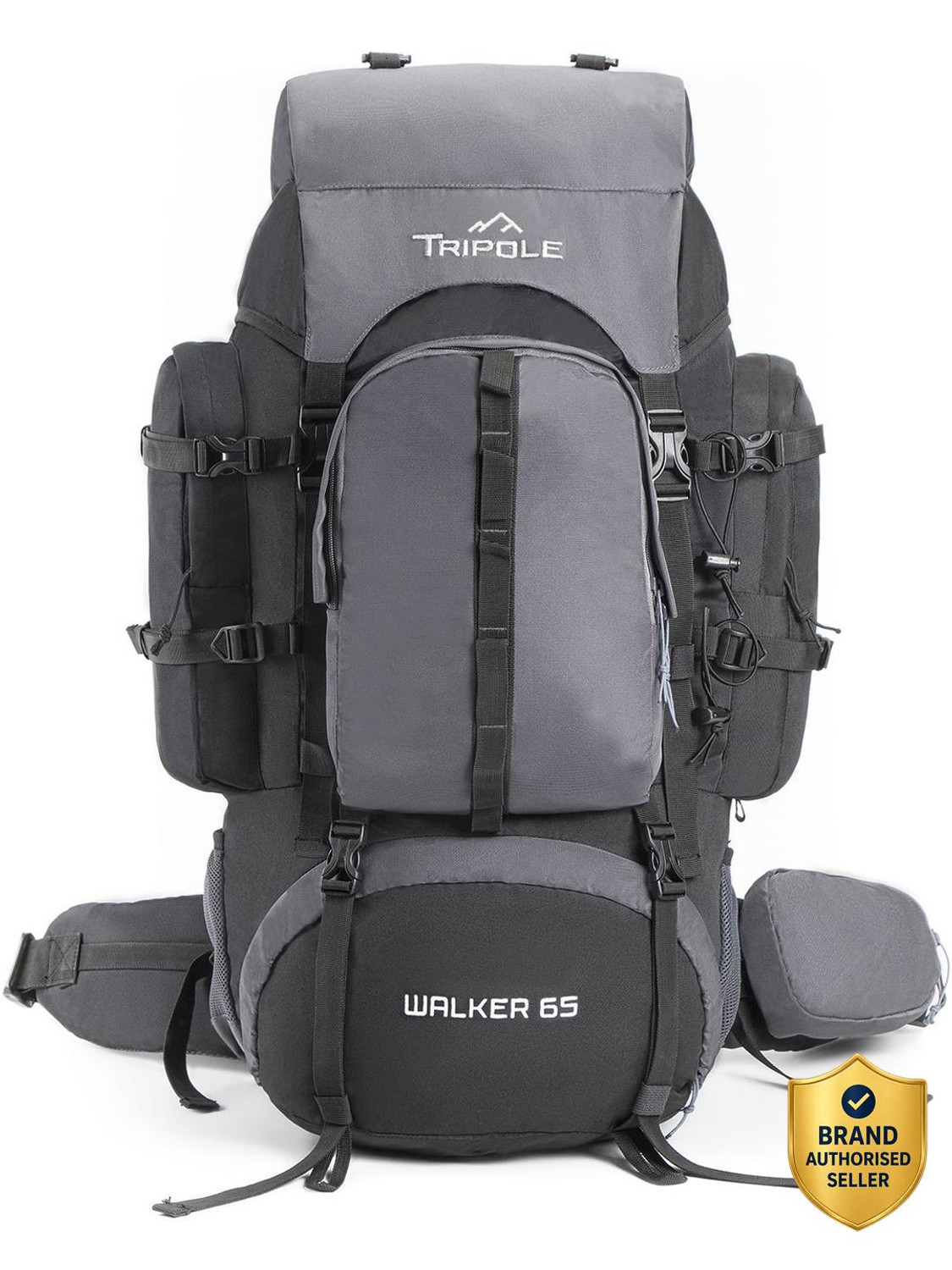 Image of Tripole Terra Backpacking and Trekking Rucksack with Front Opening, Rain Cover Rucksack - 50 L (Green)
