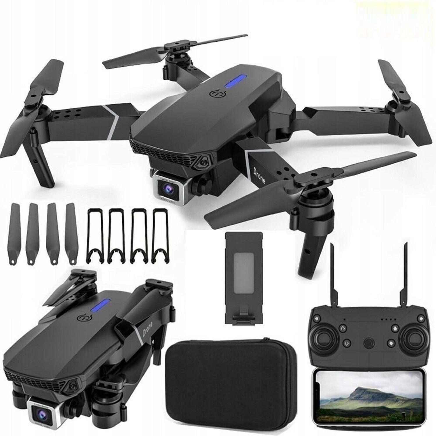 Moxii Foldable Drone with 4K/HD Dual Camera | FPV Live Video, WiFi, Gesture Drone Drone Price in India - Buy Moxii Foldable Drone with 4K/HD Dual Camera | FPV Live Video, WiFi, Gesture Drone Drone online at Flipkart.com