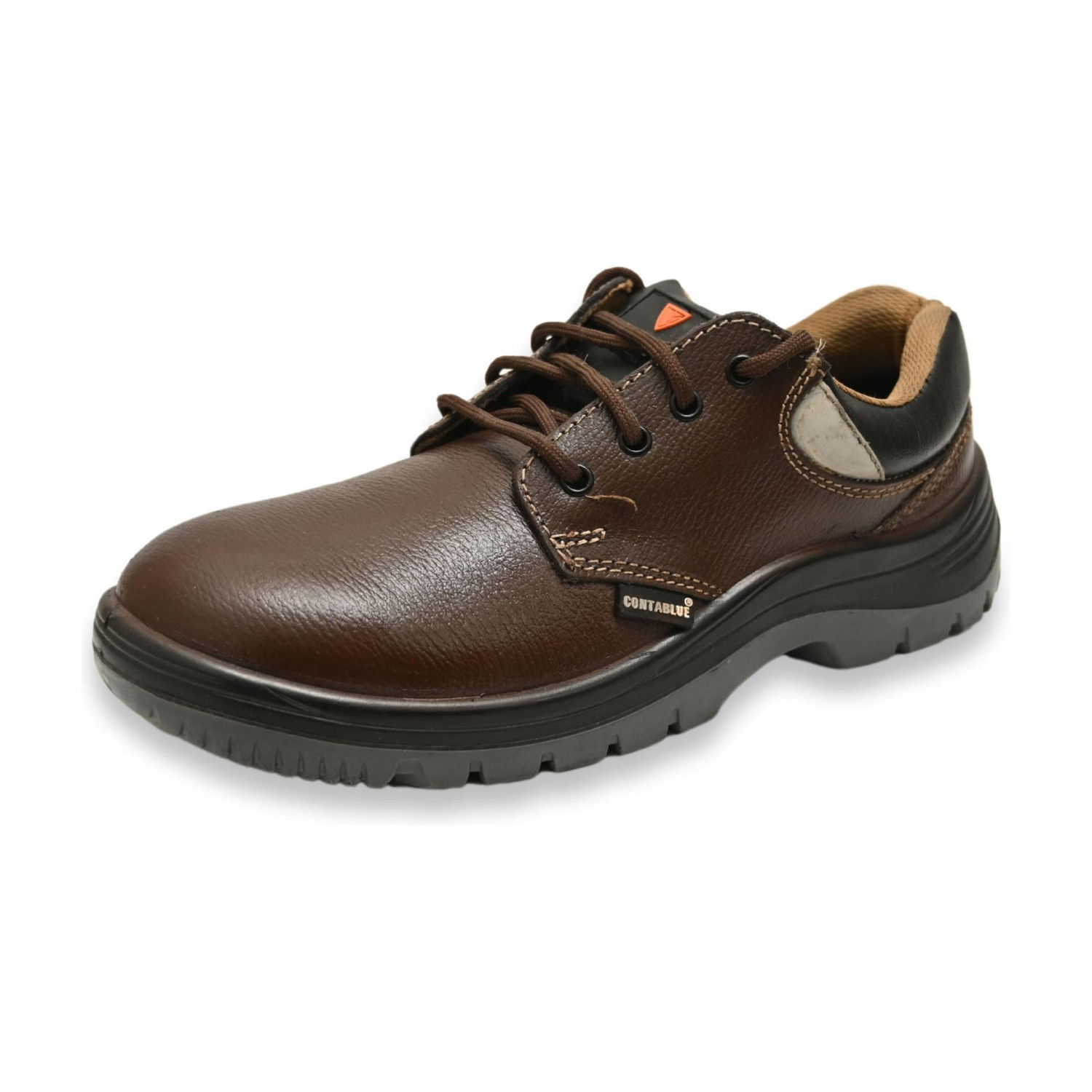 Image of Contablue Steel Toe Grain Leather Safety Shoe (Brown, S2, Size 5)