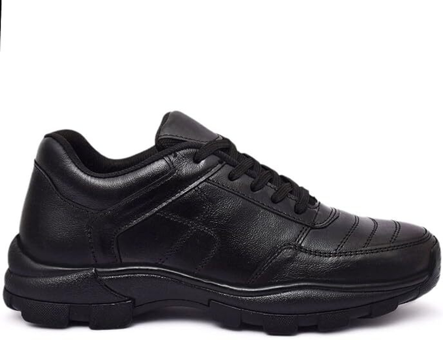 Image of lucystores Steel Toe Artificial Leather Safety Shoe (Black, S2P, Size 8)