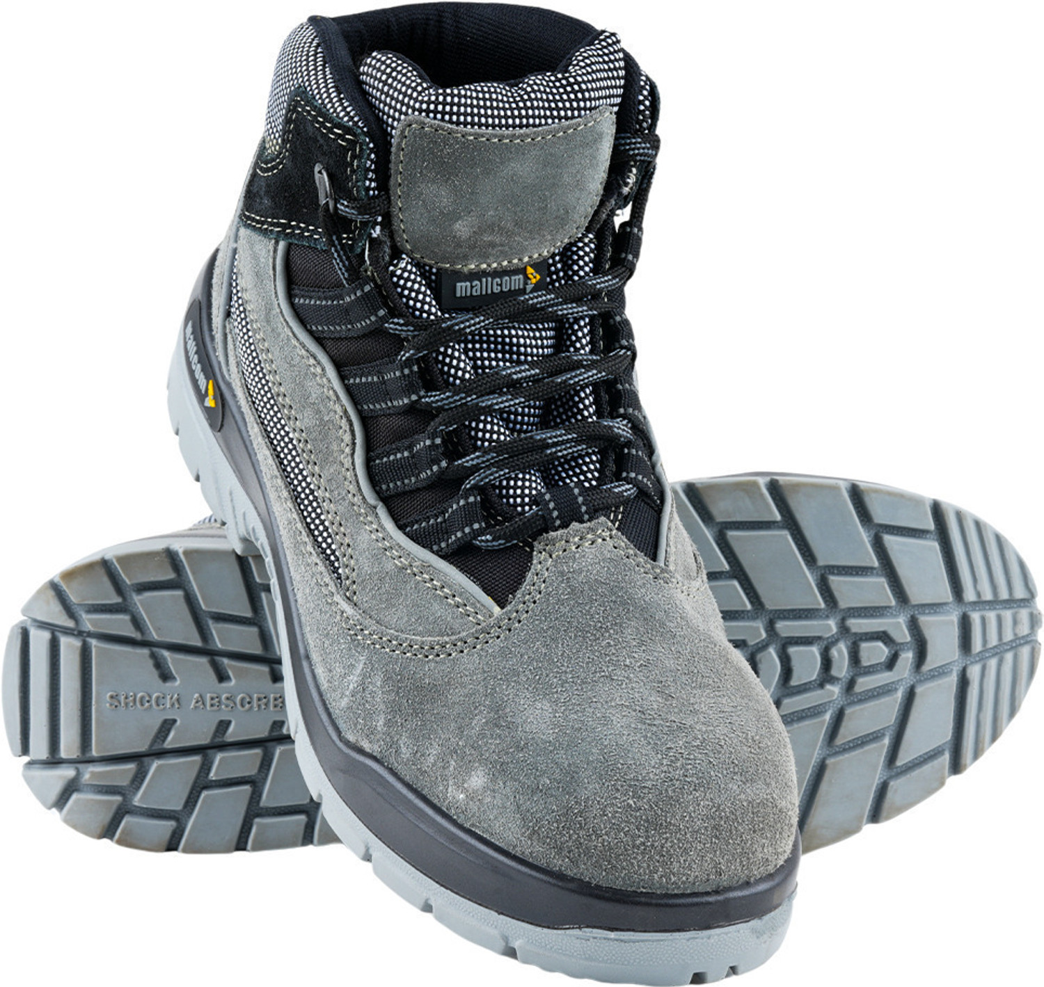Image of Karam Composite Toe Synthetic Leather Safety Shoe (Black, Grey, White, S1, Size 11)